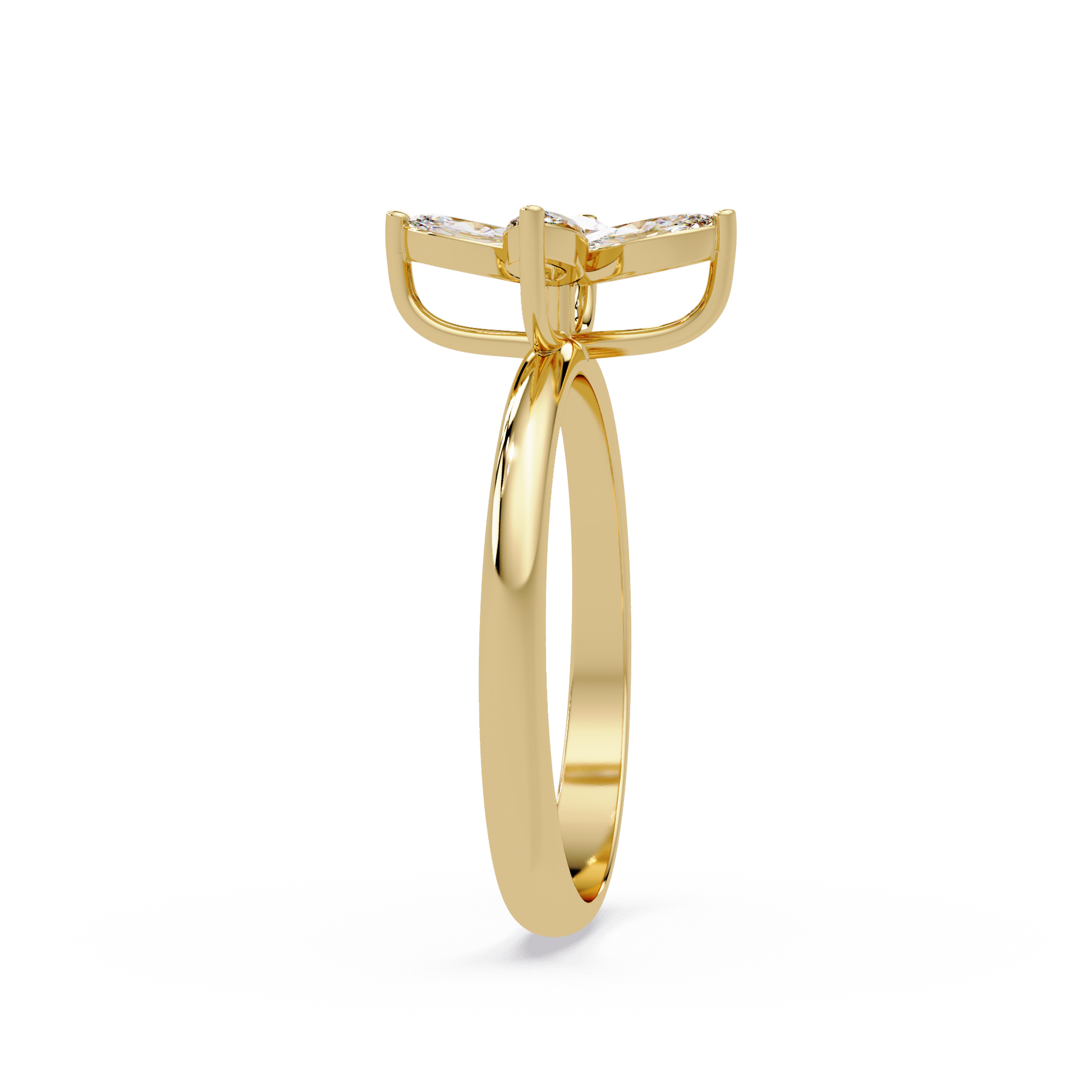 Marquise Lab Grown Diamond Floral Style Ring