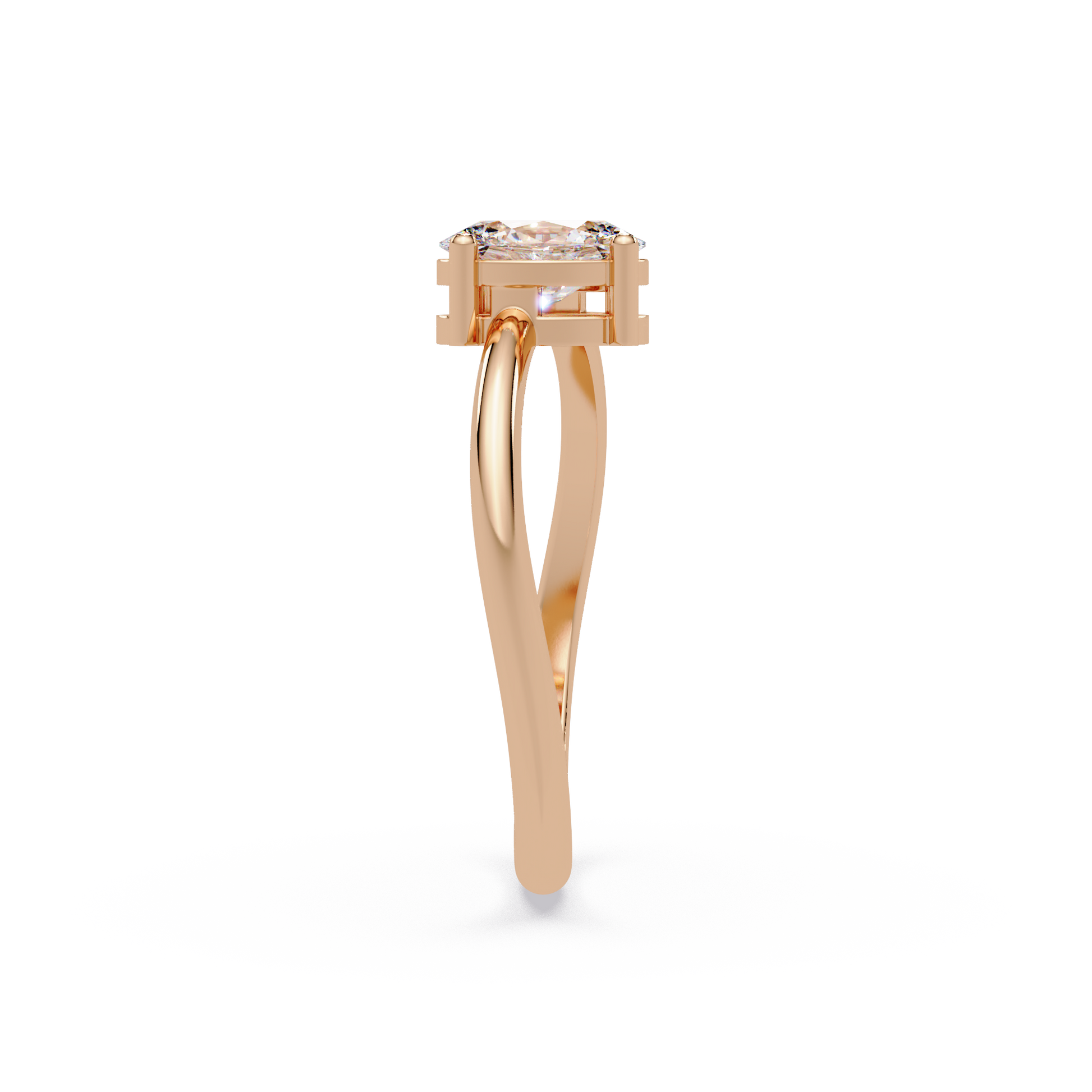 Oval And Pear Lab Grown Diamond Toi-Et-Moi Ring
