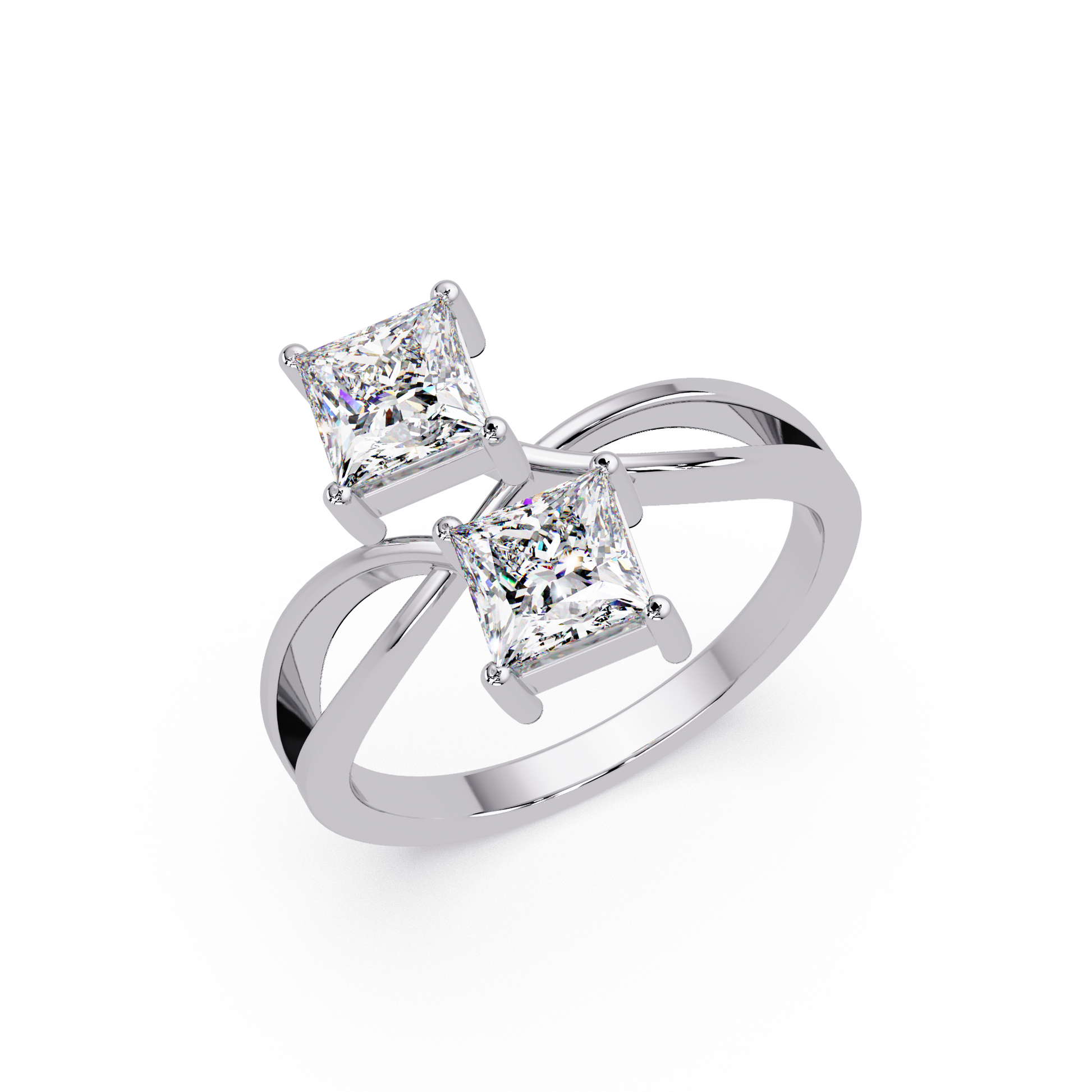 Princess Cut Lab Grown Diamond Engagement Ring