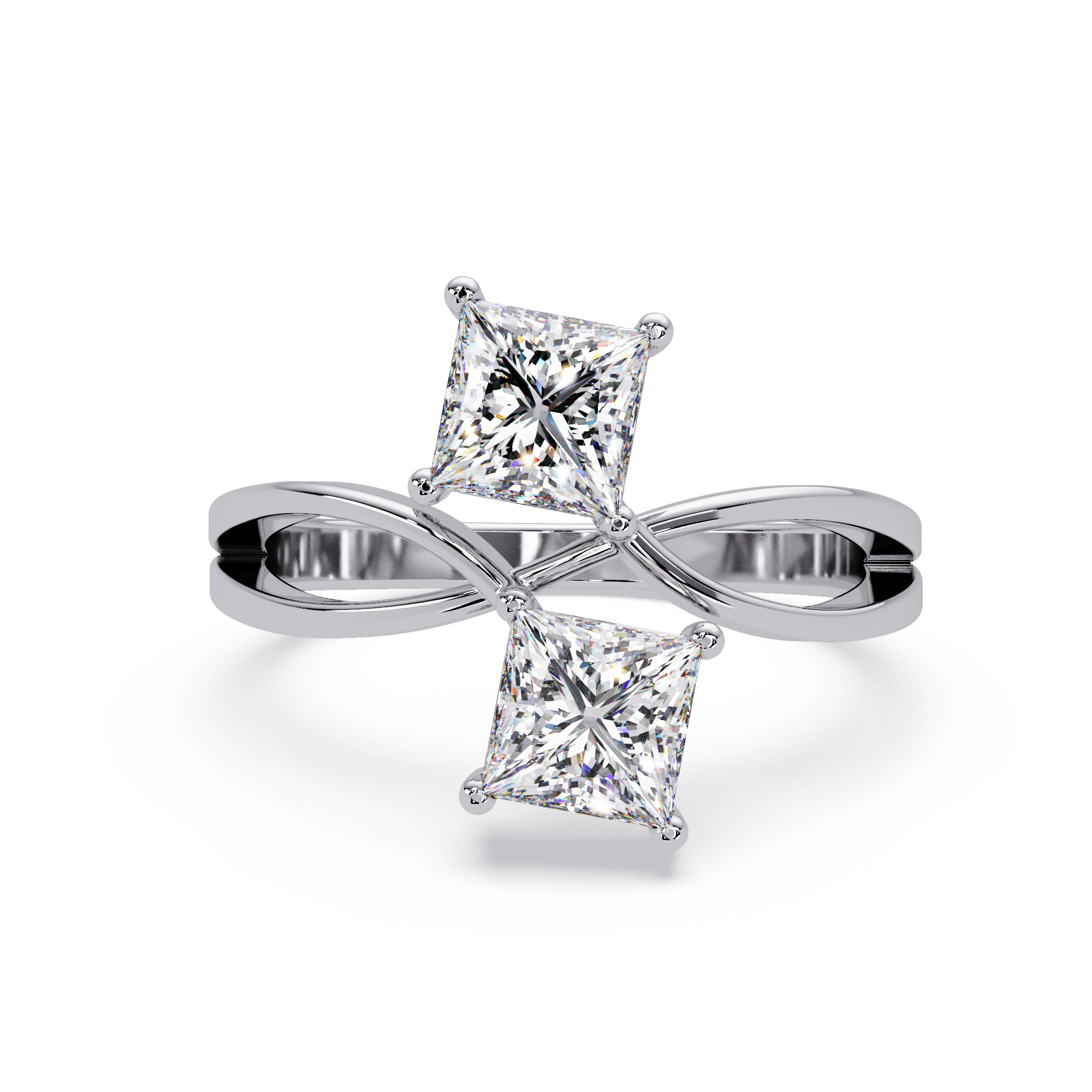 Princess Cut Lab Grown Diamond Engagement Ring