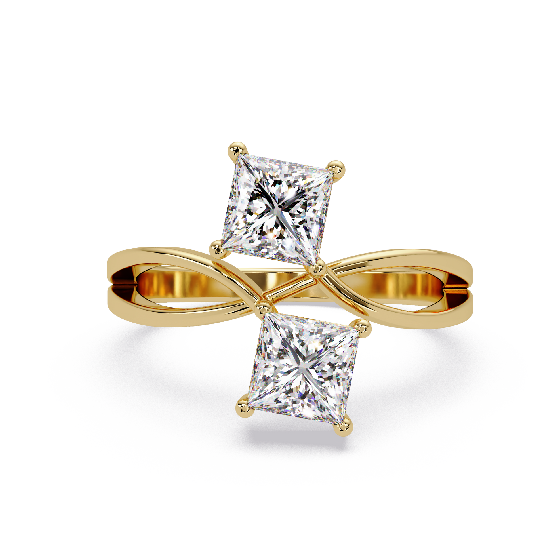 Princess Cut Lab Grown Diamond Engagement Ring