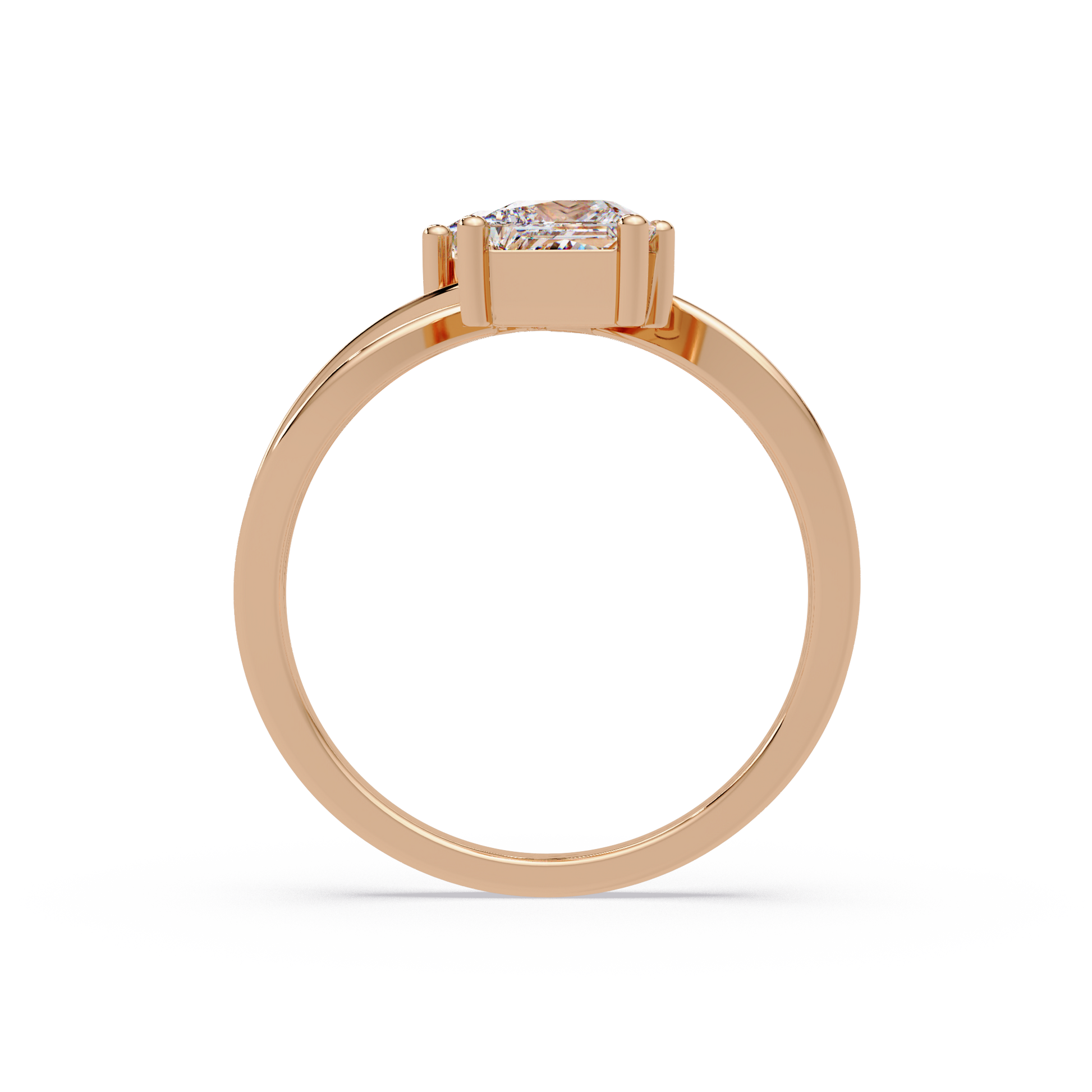 Princess Cut Lab Grown Diamond Engagement Ring