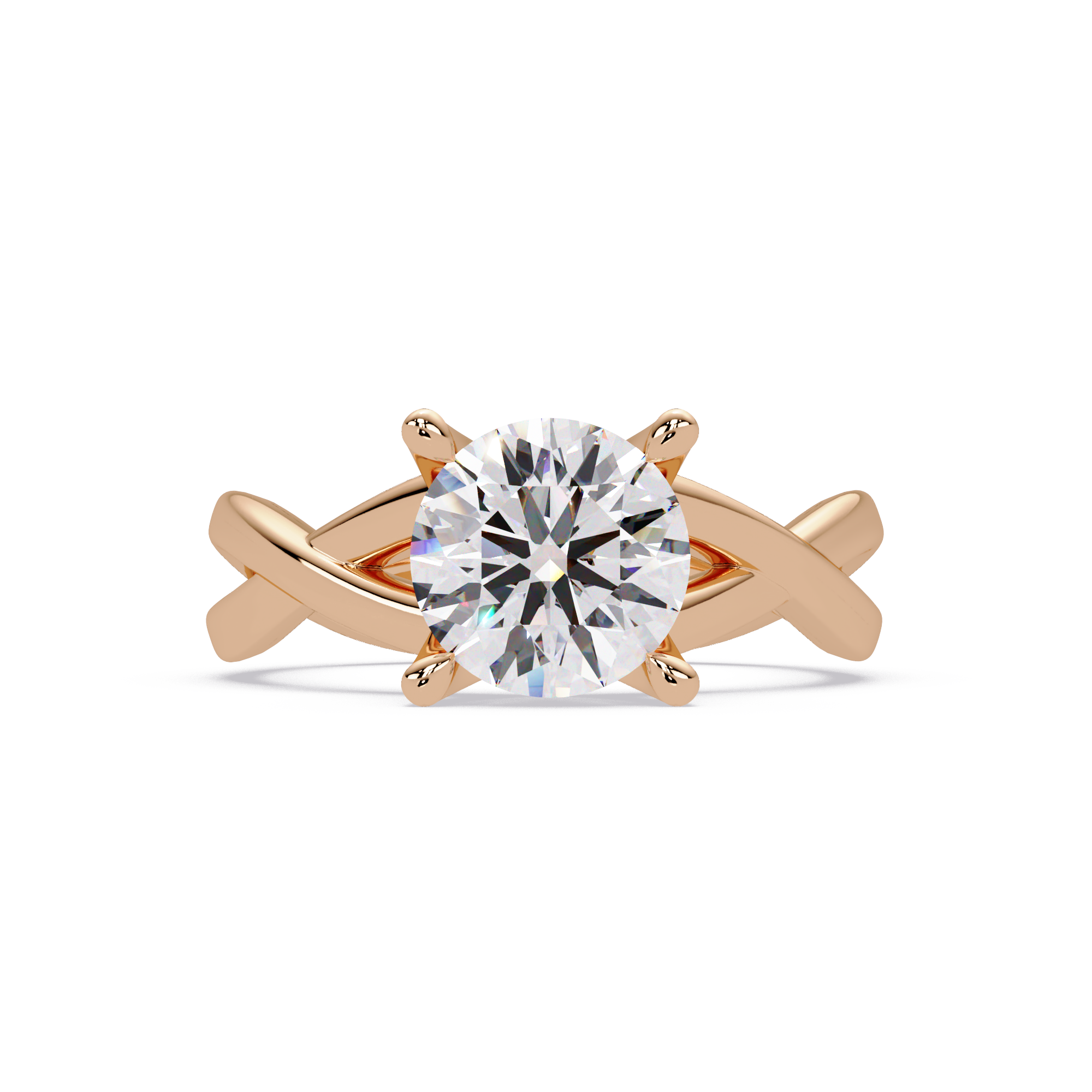 Round Cut Lab Grown Diamond Solitaire Ring