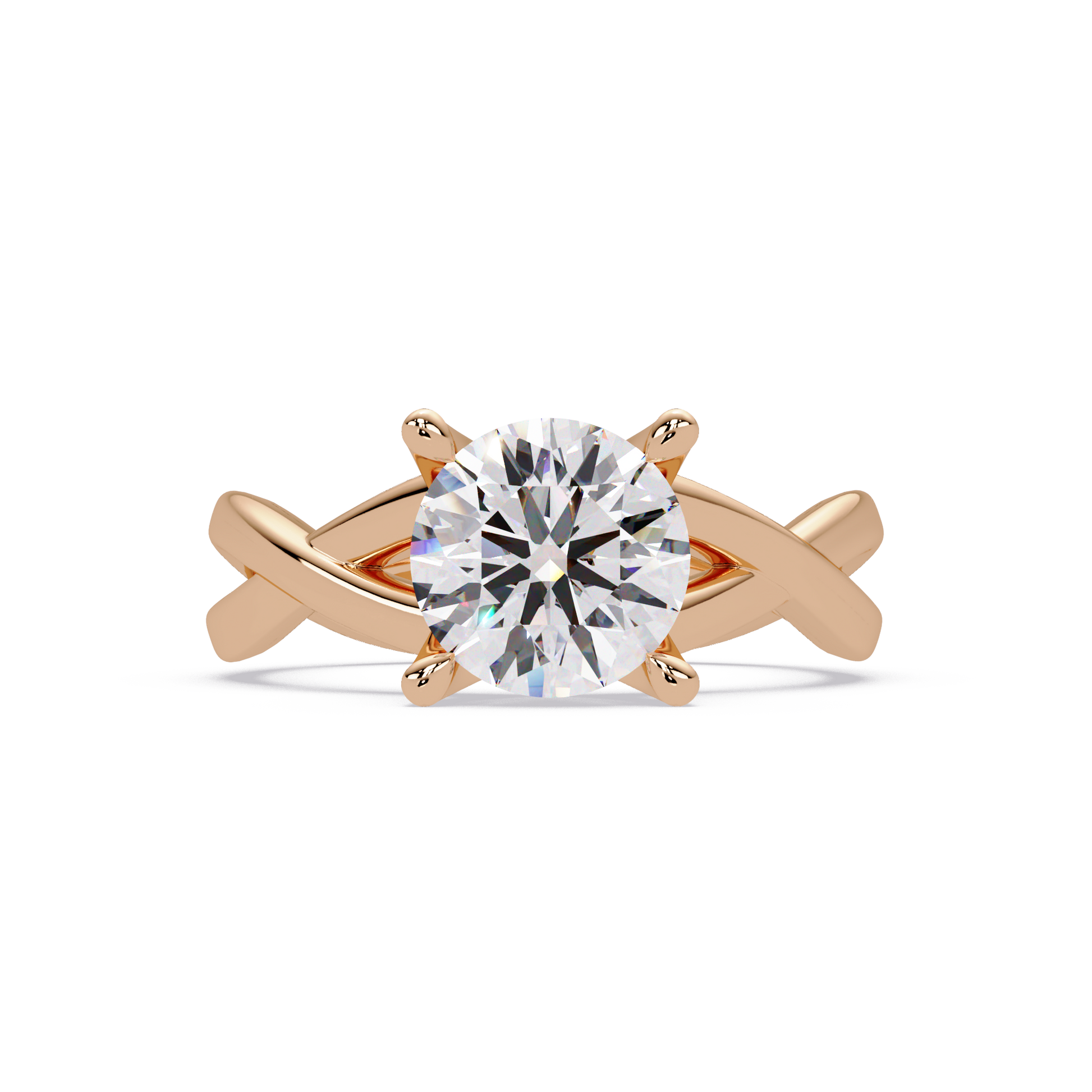Round Cut Lab Grown Diamond Solitaire Ring