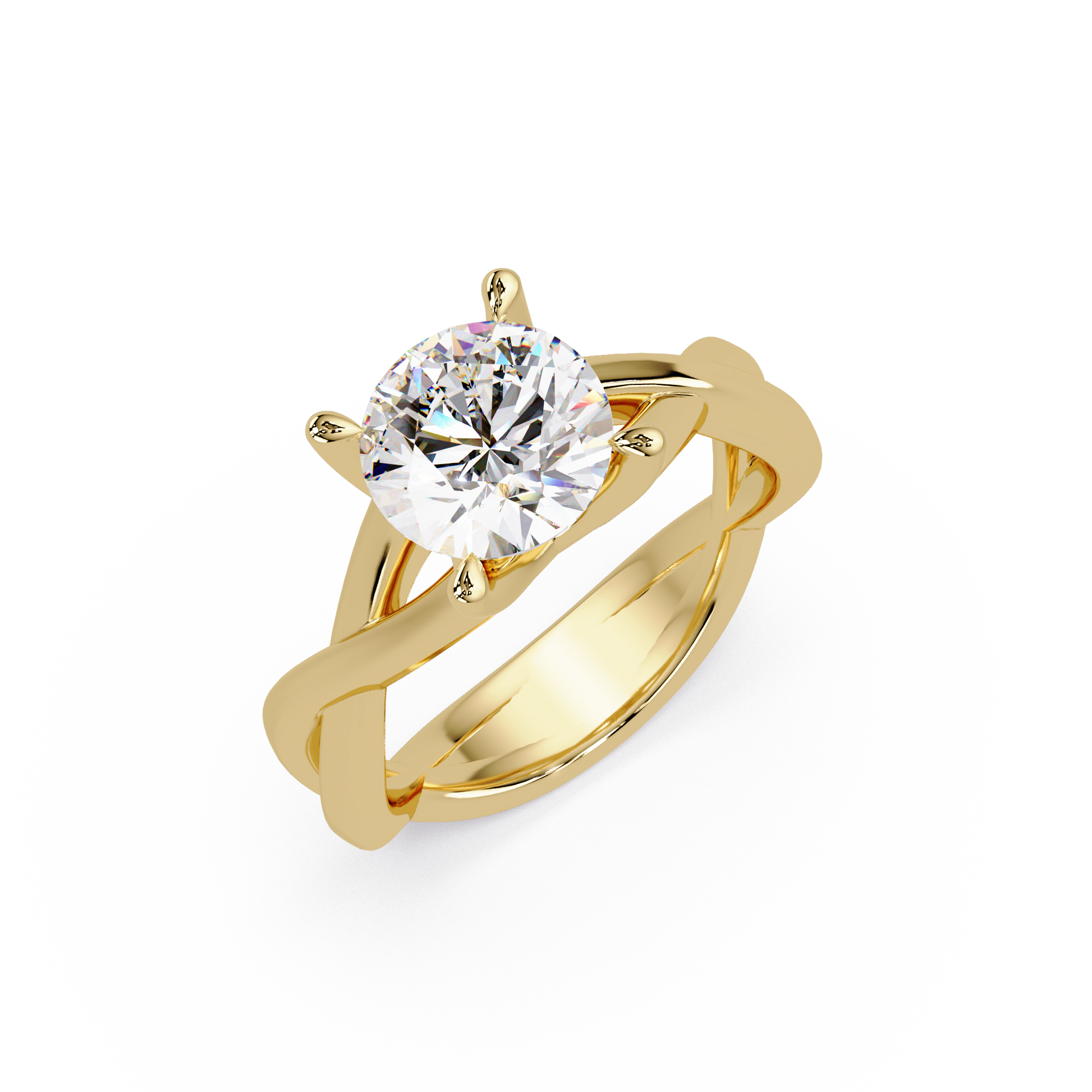 Round Cut Lab Grown Diamond Solitaire Ring