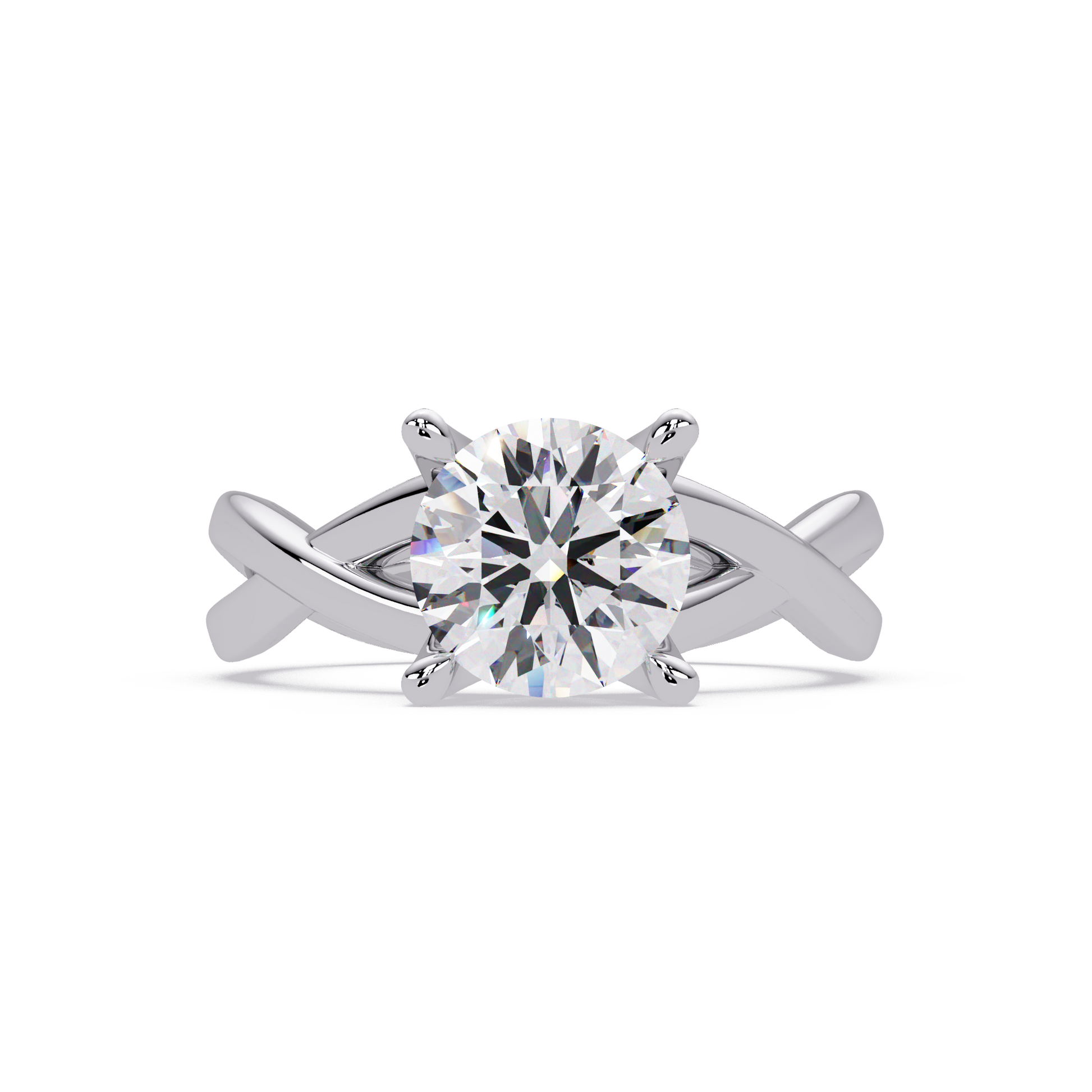 Round Cut Lab Grown Diamond Solitaire Ring