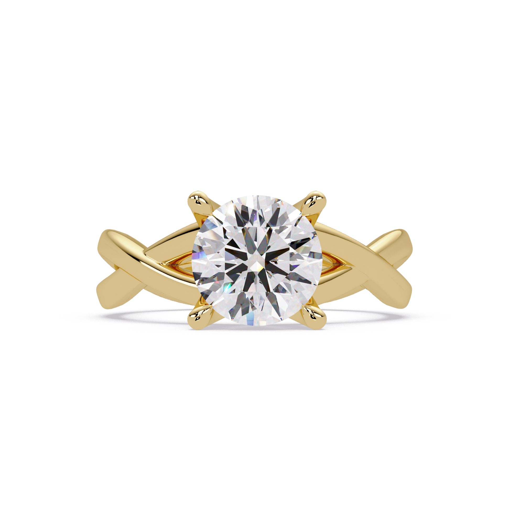 Round Cut Lab Grown Diamond Solitaire Ring