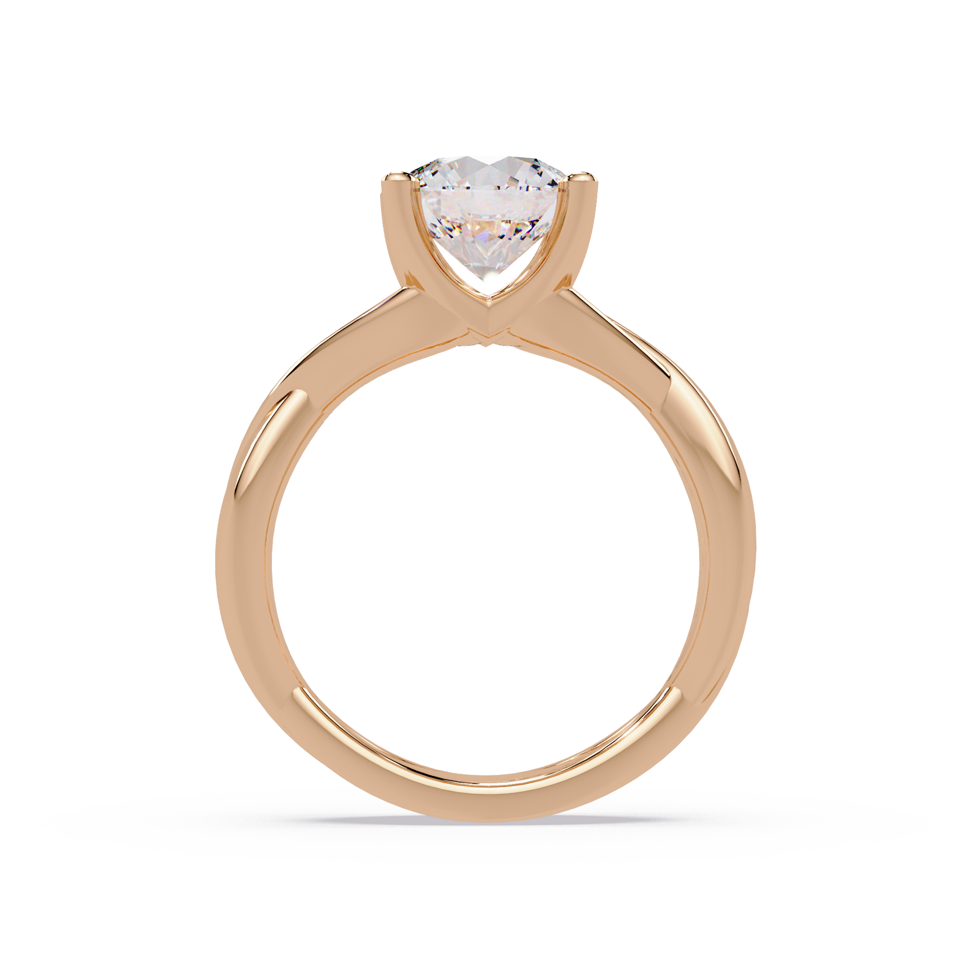 Round Cut Lab Grown Diamond Solitaire Ring