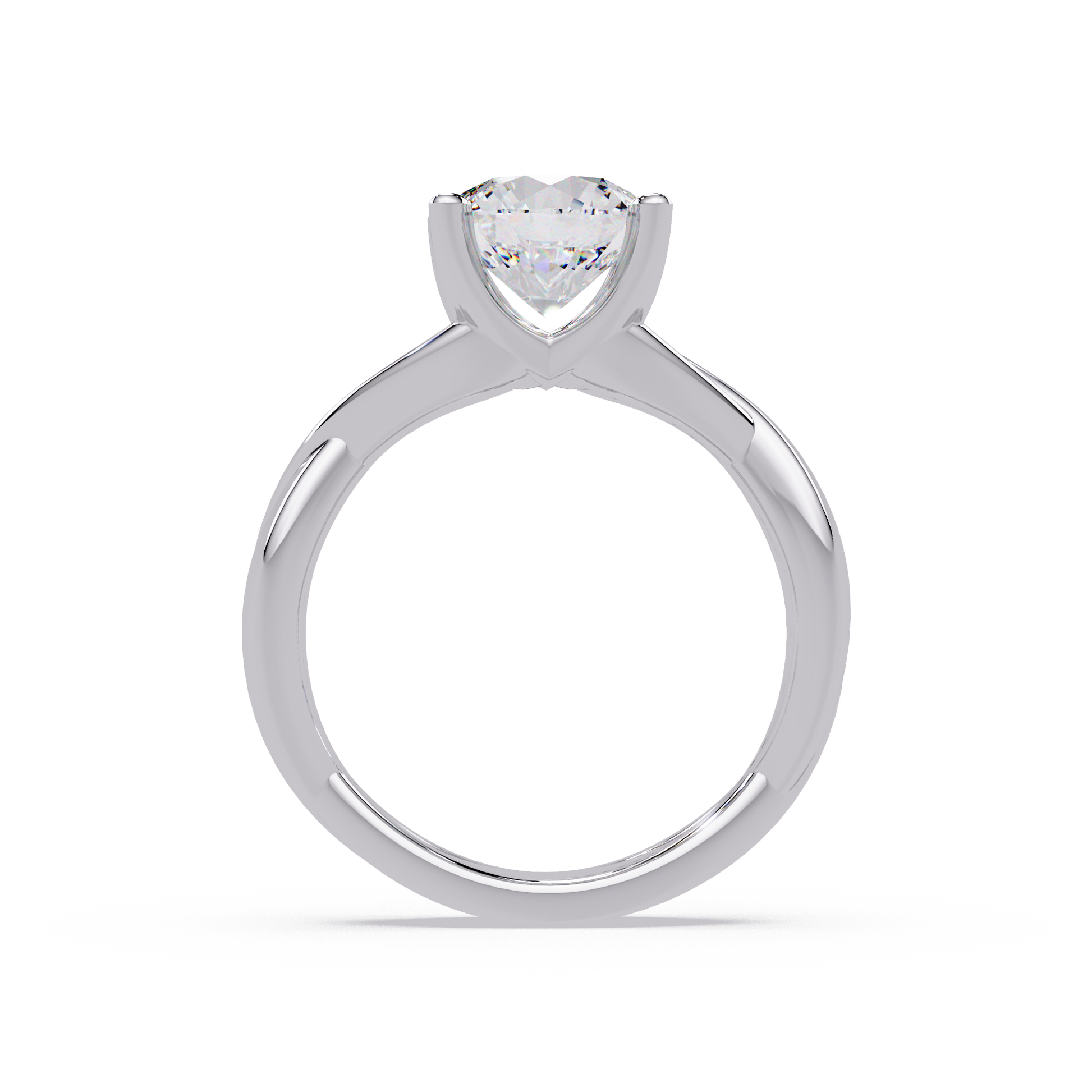 Round Cut Lab Grown Diamond Solitaire Ring