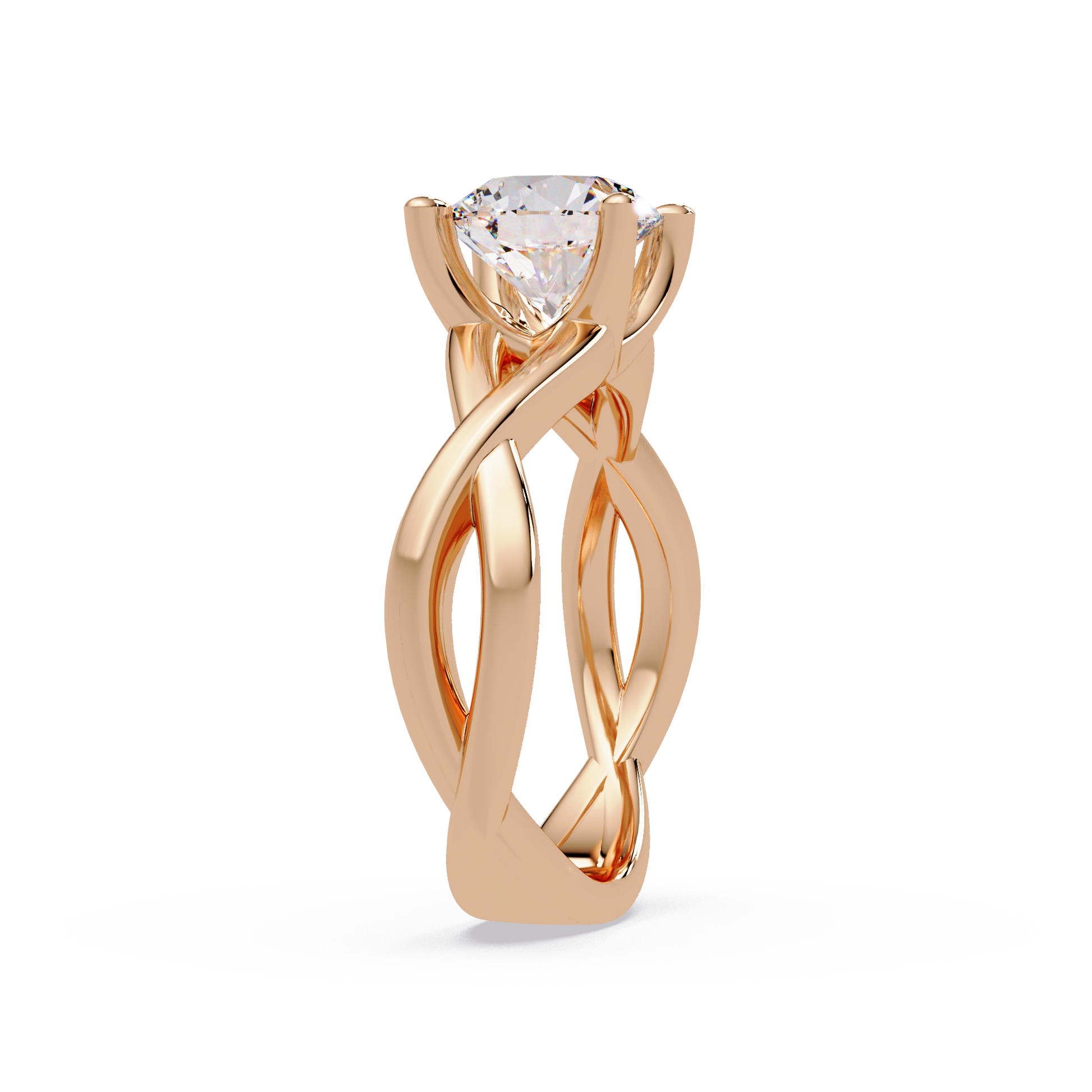 Round Cut Lab Grown Diamond Solitaire Ring