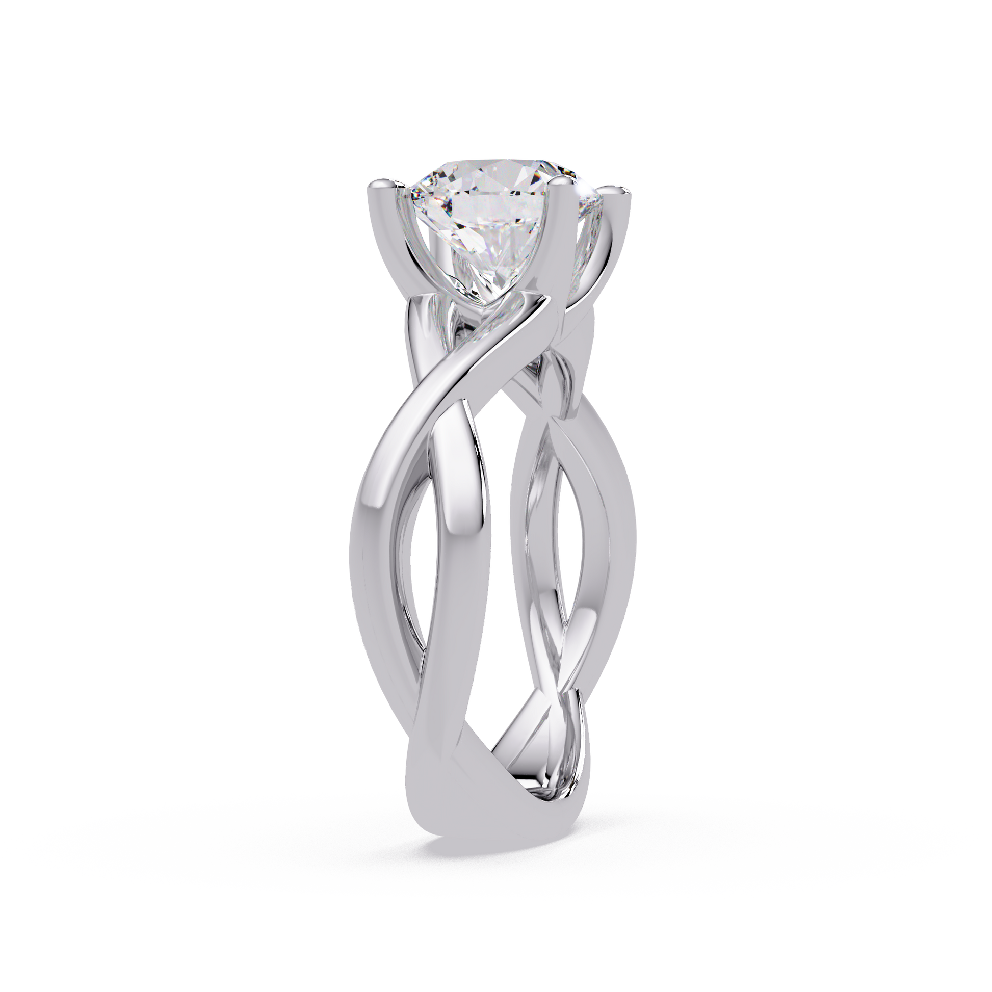 Round Cut Lab Grown Diamond Solitaire Ring