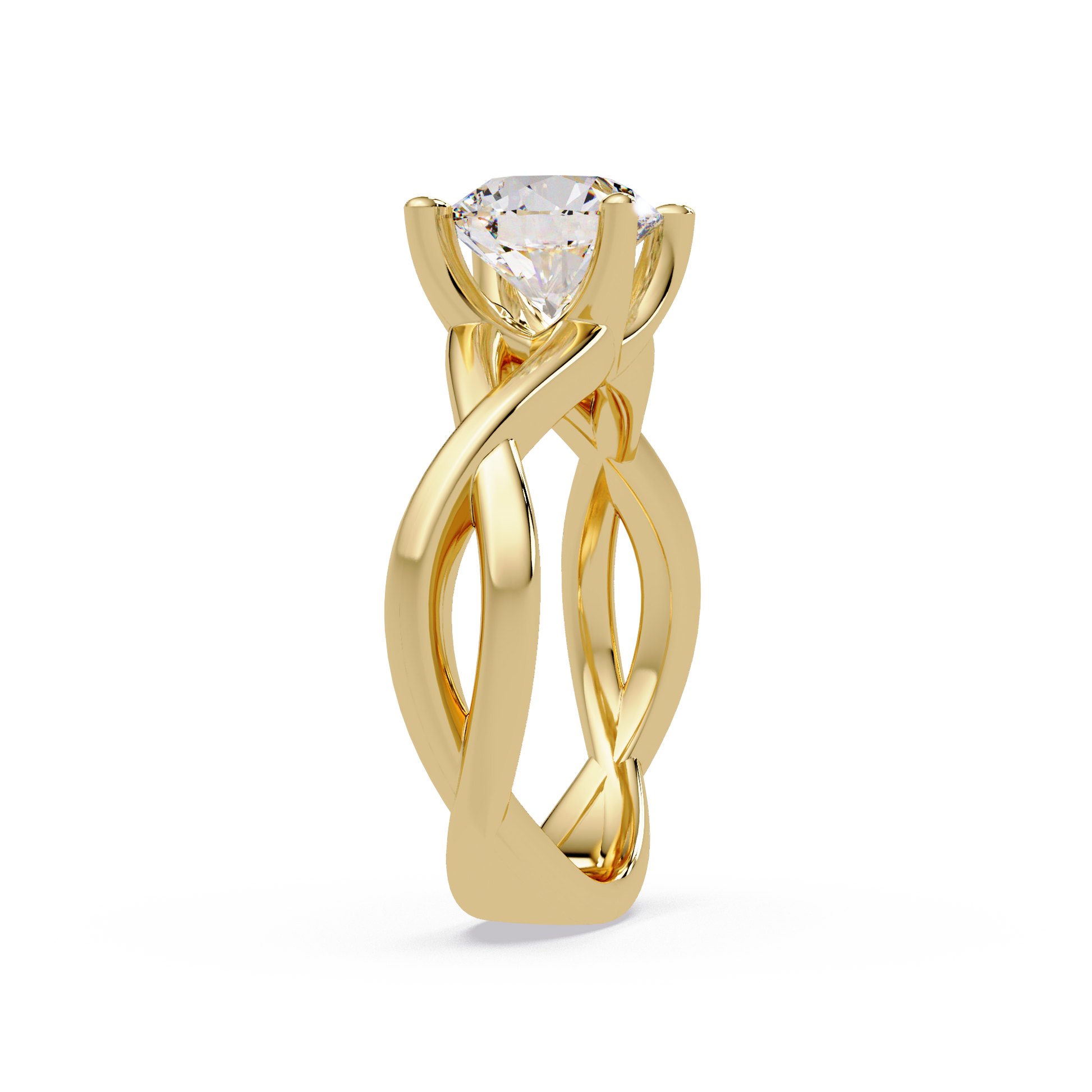 Round Cut Lab Grown Diamond Solitaire Ring