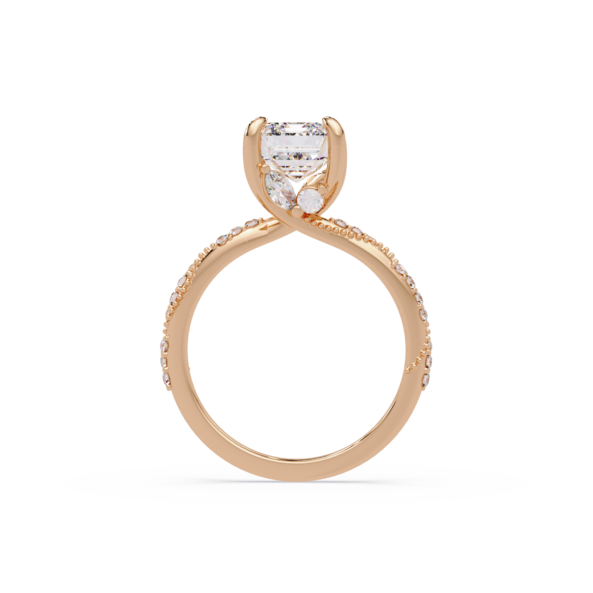 Emerald Cut Lab Grown Diamond Engagement Ring