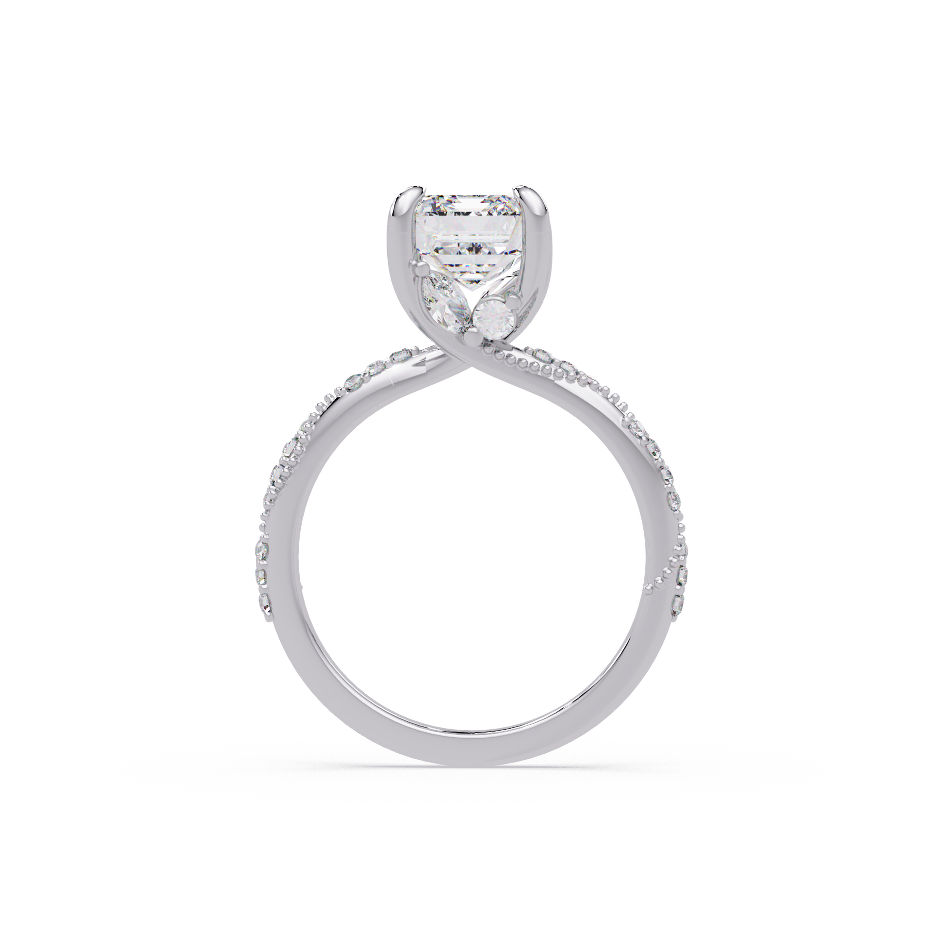 Emerald Cut Lab Grown Diamond Engagement Ring