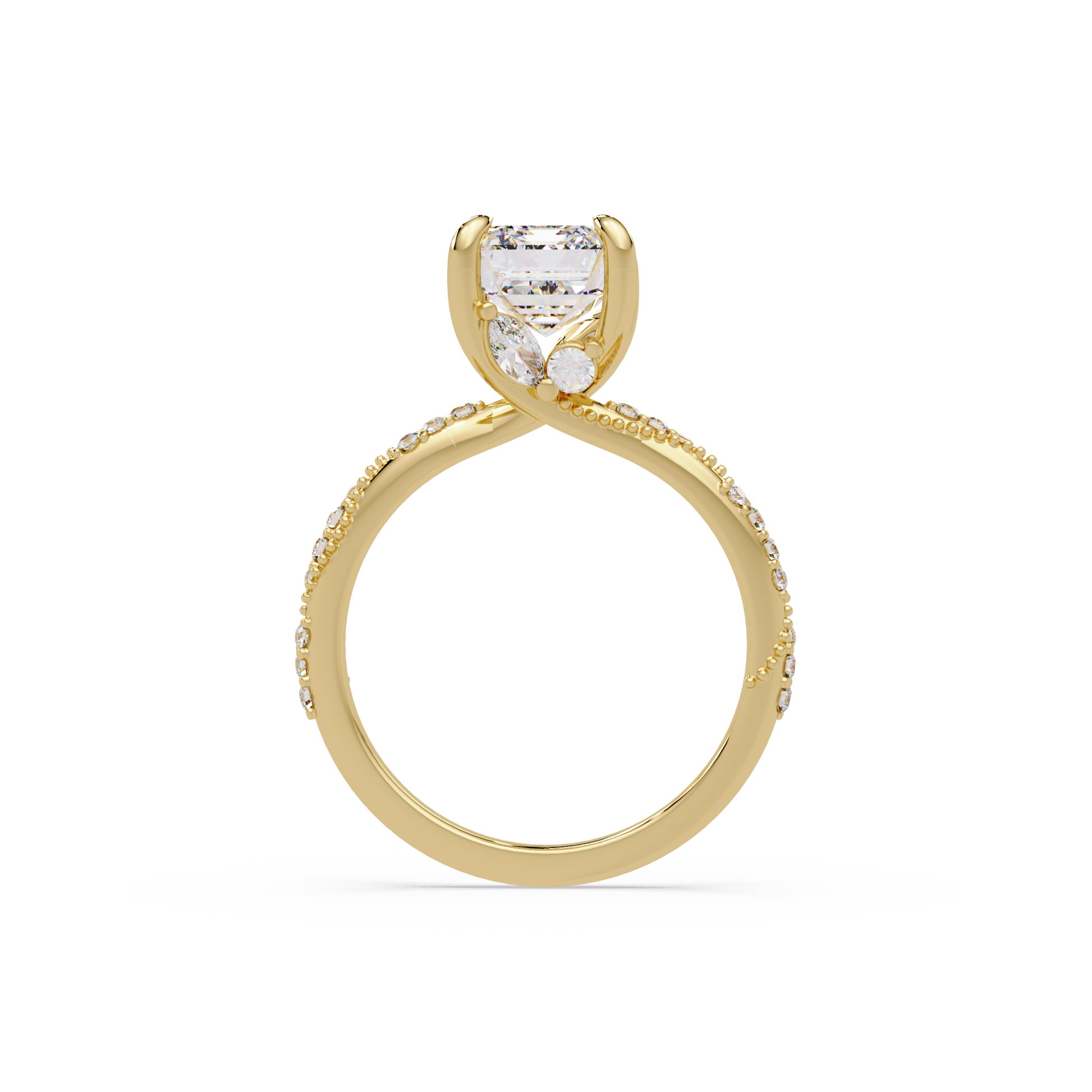 Emerald Cut Lab Grown Diamond Engagement Ring