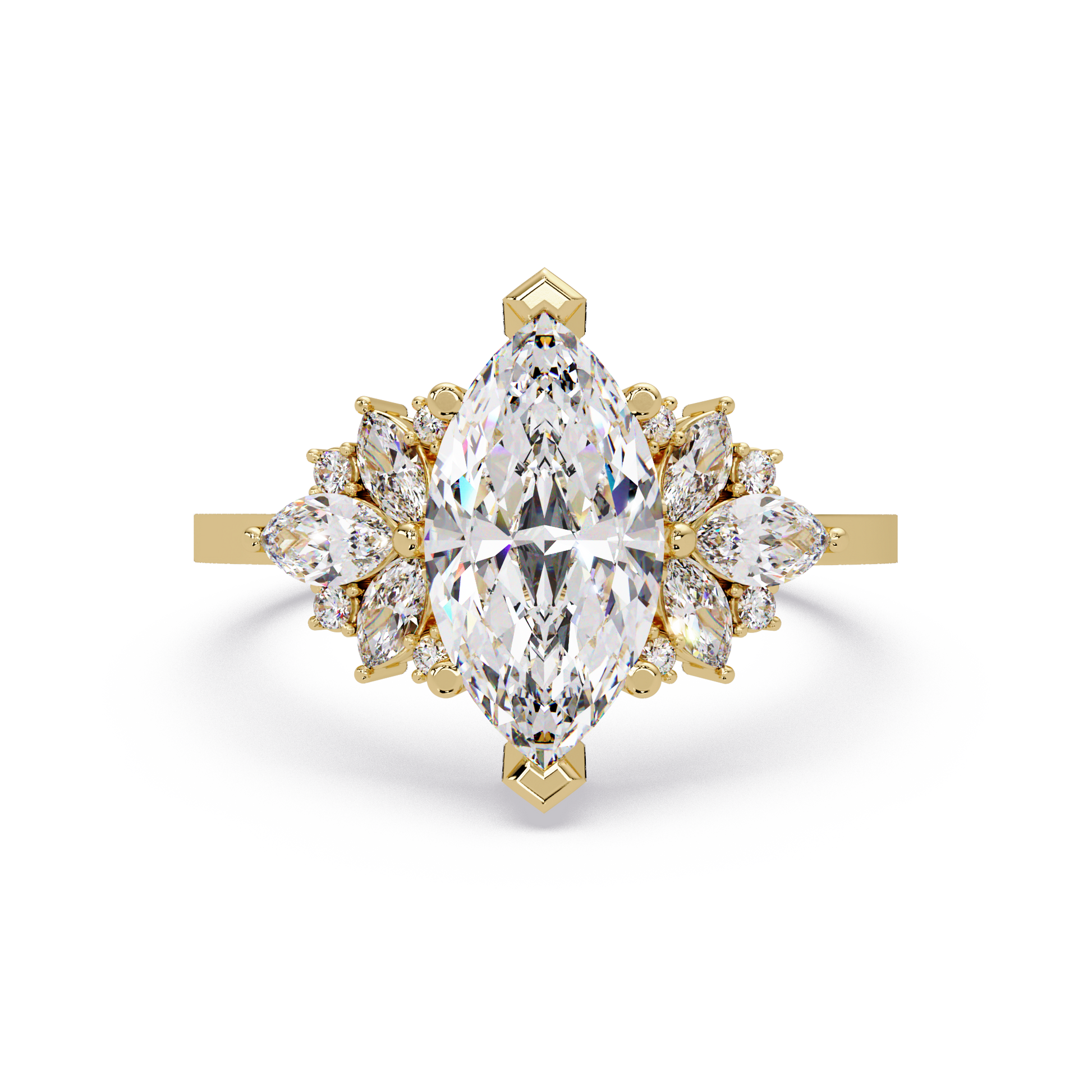 Marquise Cut Lab Grown Diamond Engagement Ring