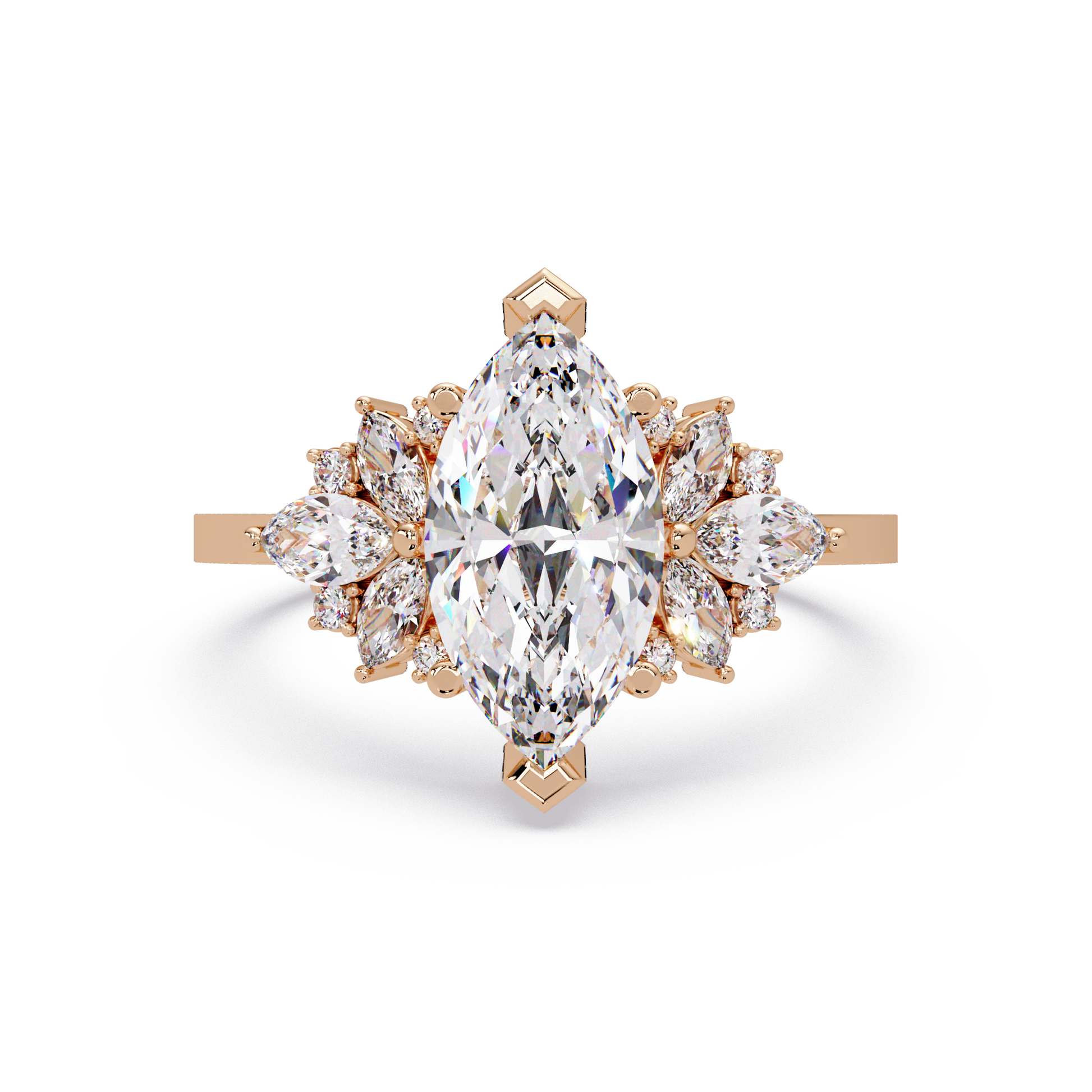 Marquise Cut Lab Grown Diamond Engagement Ring