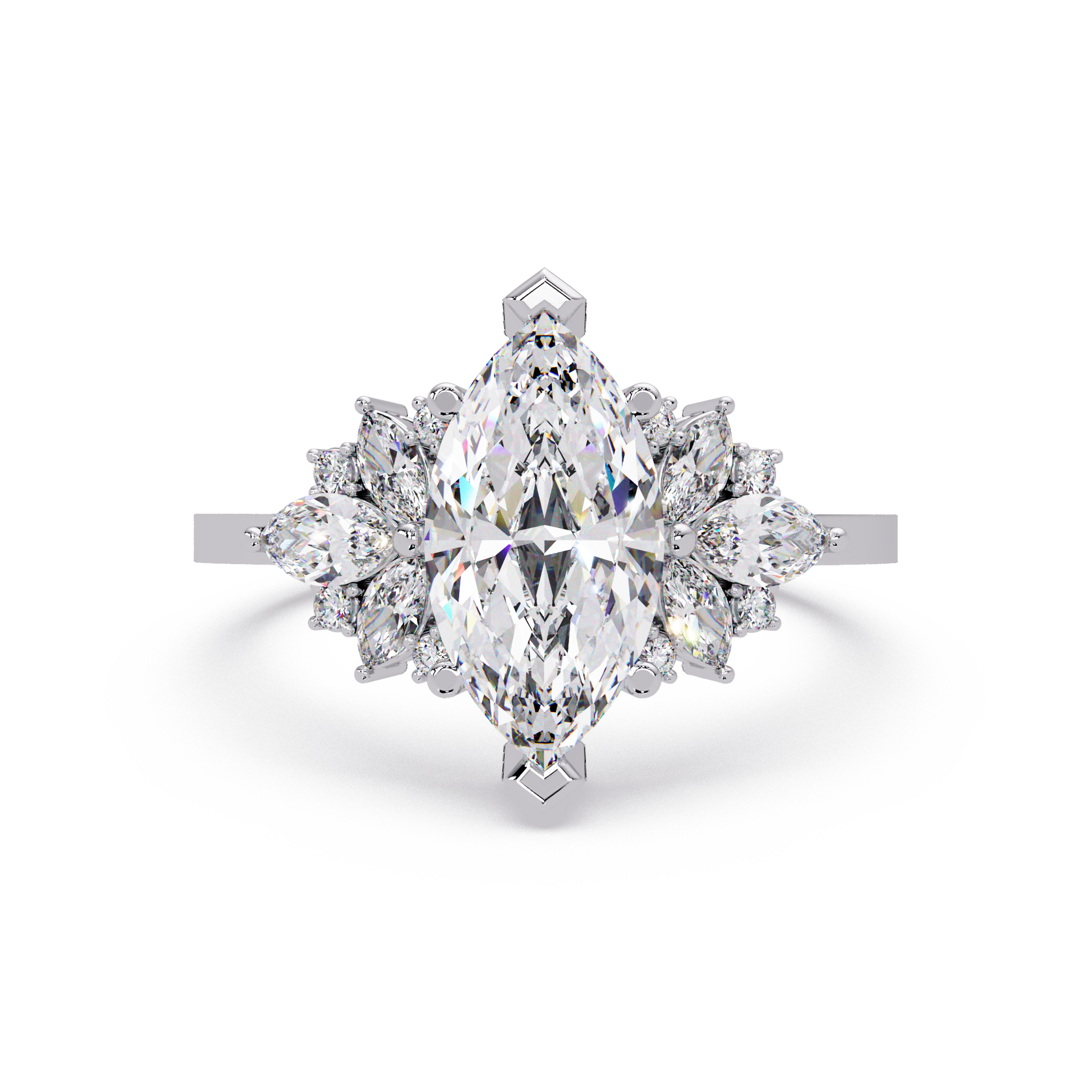 Marquise Cut Lab Grown Diamond Engagement Ring