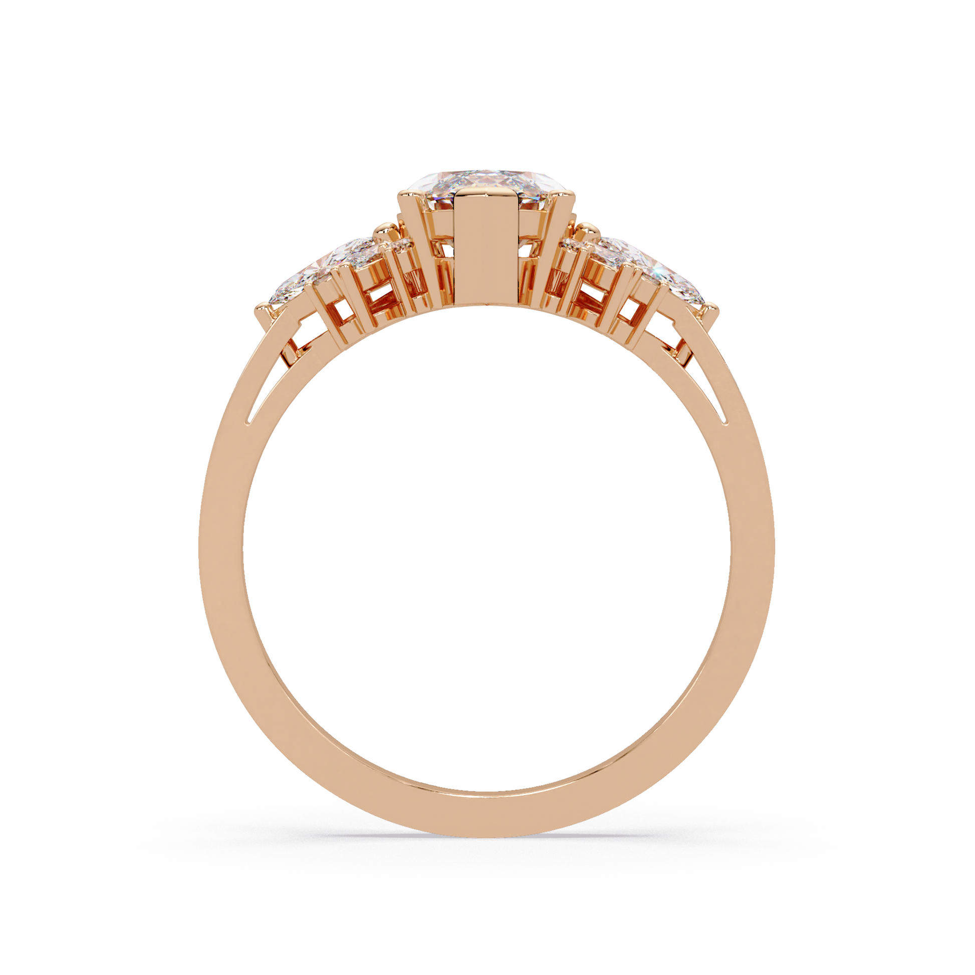 Marquise Cut Lab Grown Diamond Engagement Ring