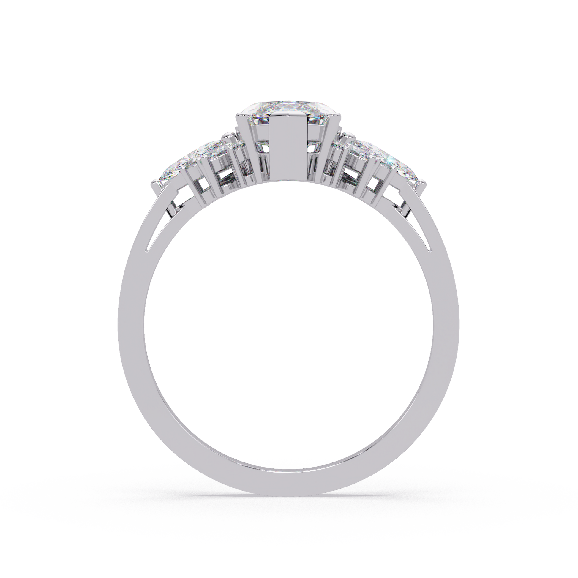 Marquise Cut Lab Grown Diamond Engagement Ring