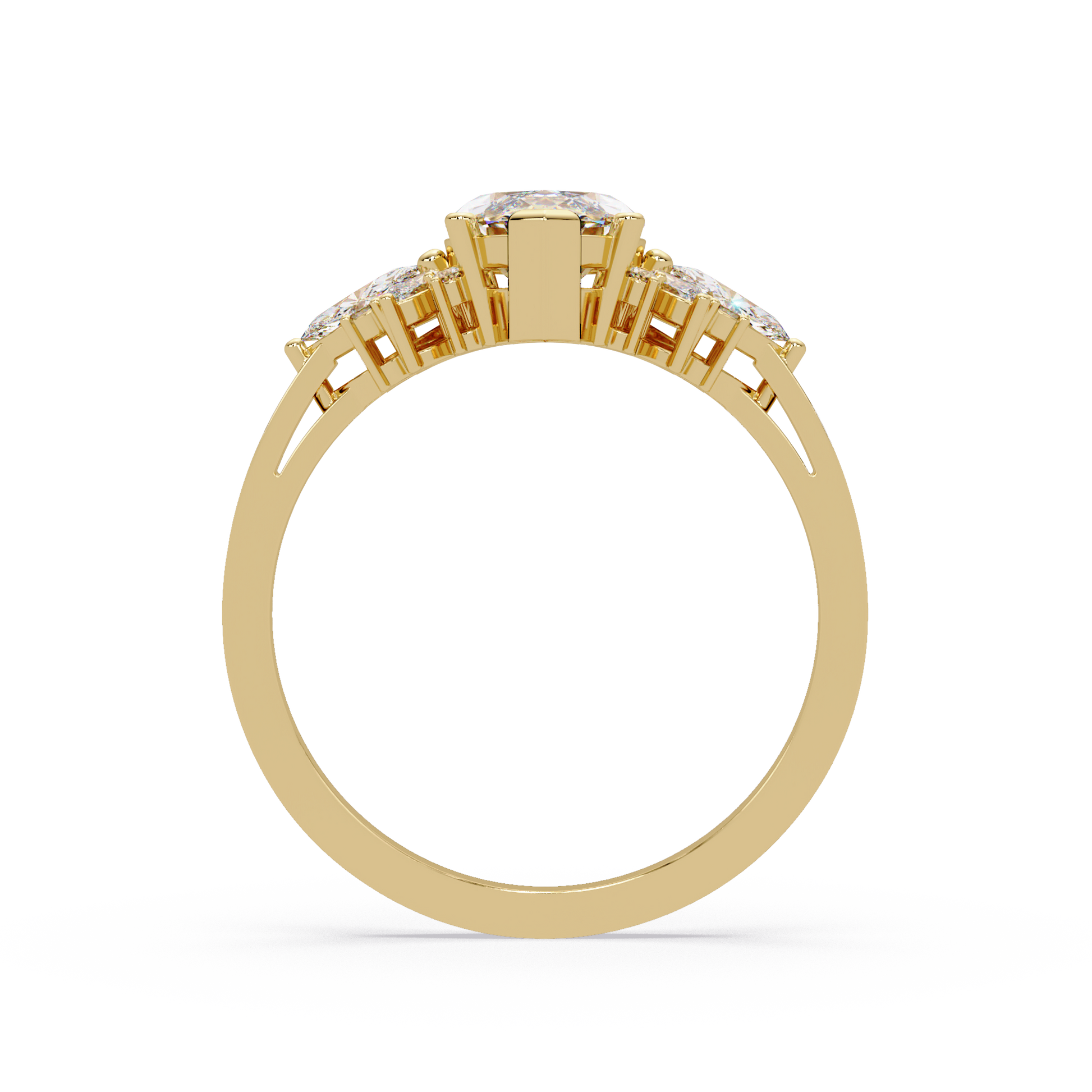 Marquise Cut Lab Grown Diamond Engagement Ring