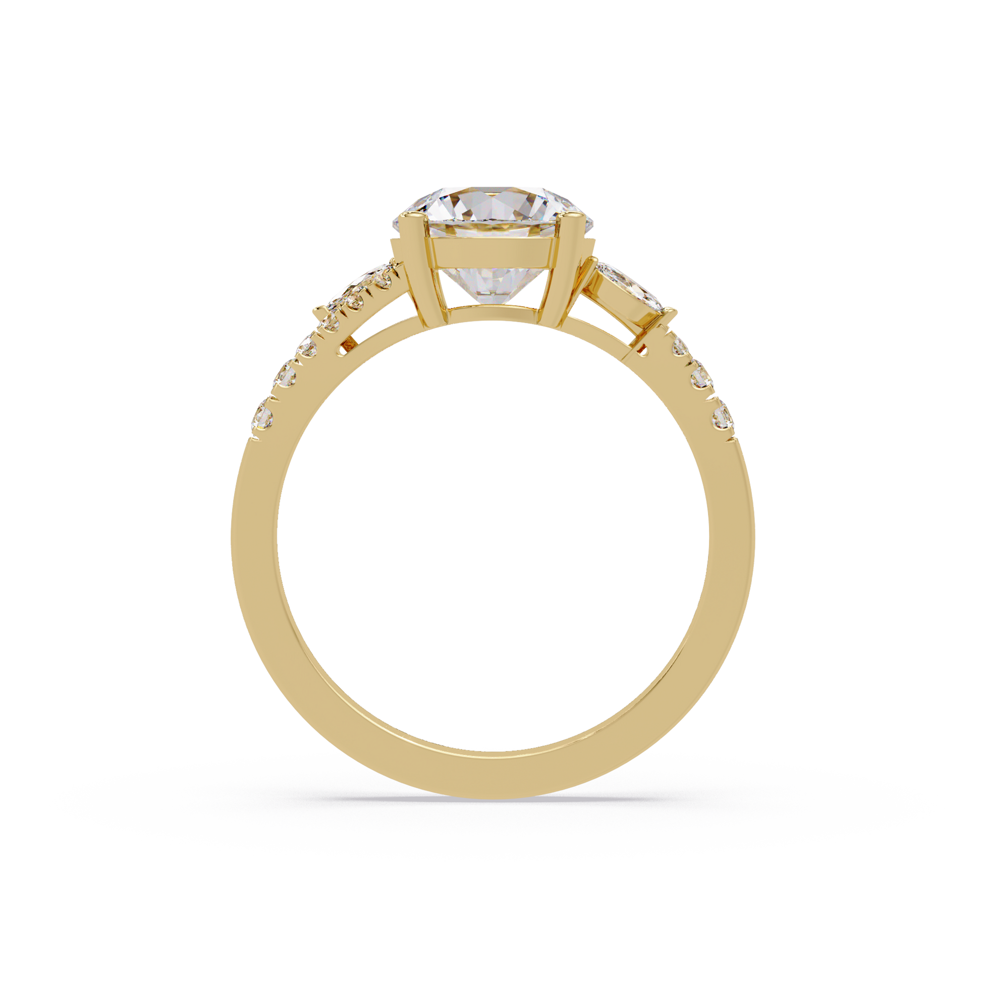 Round Cut Lab Grown Diamond Engagement Ring