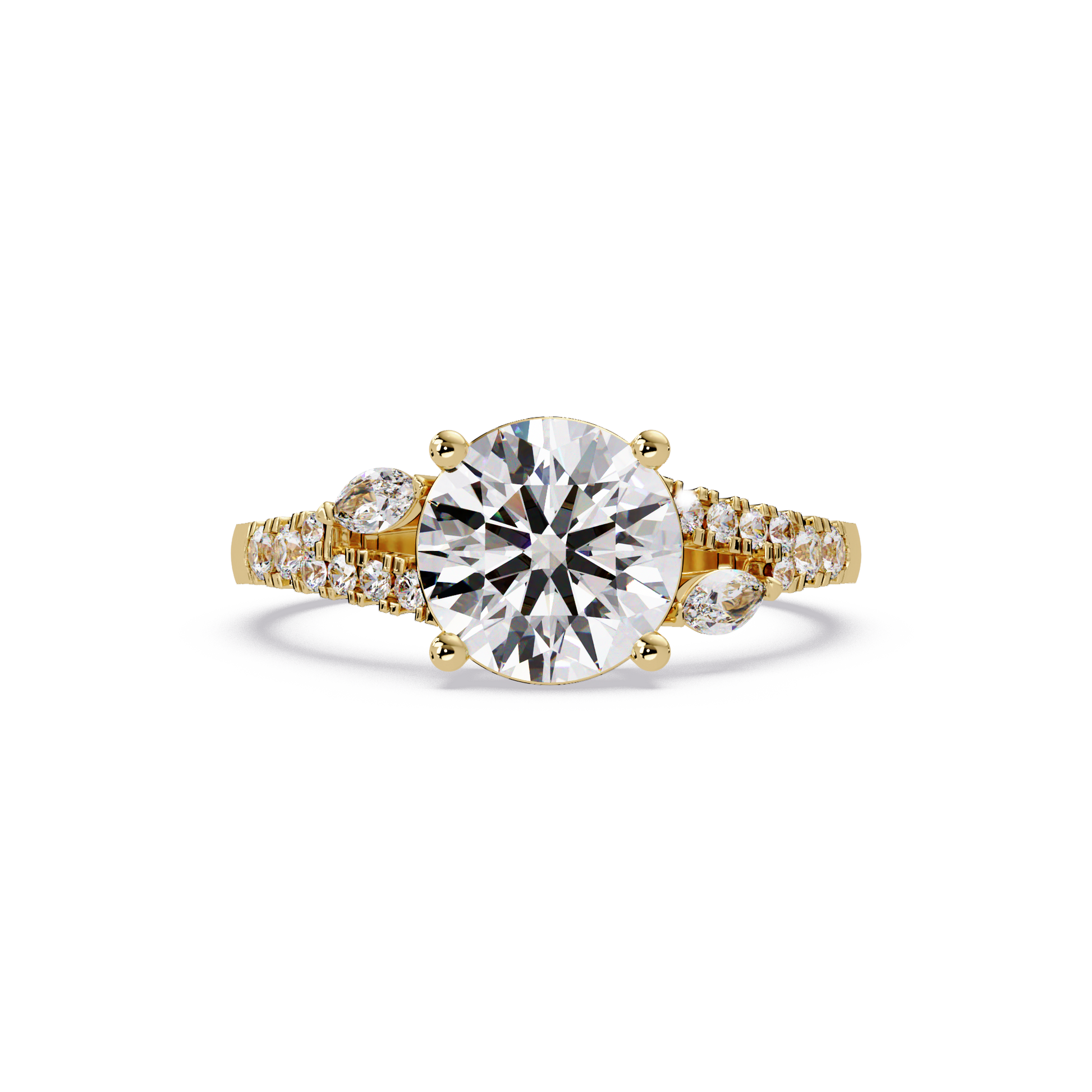 Round Cut Lab Grown Diamond Engagement Ring