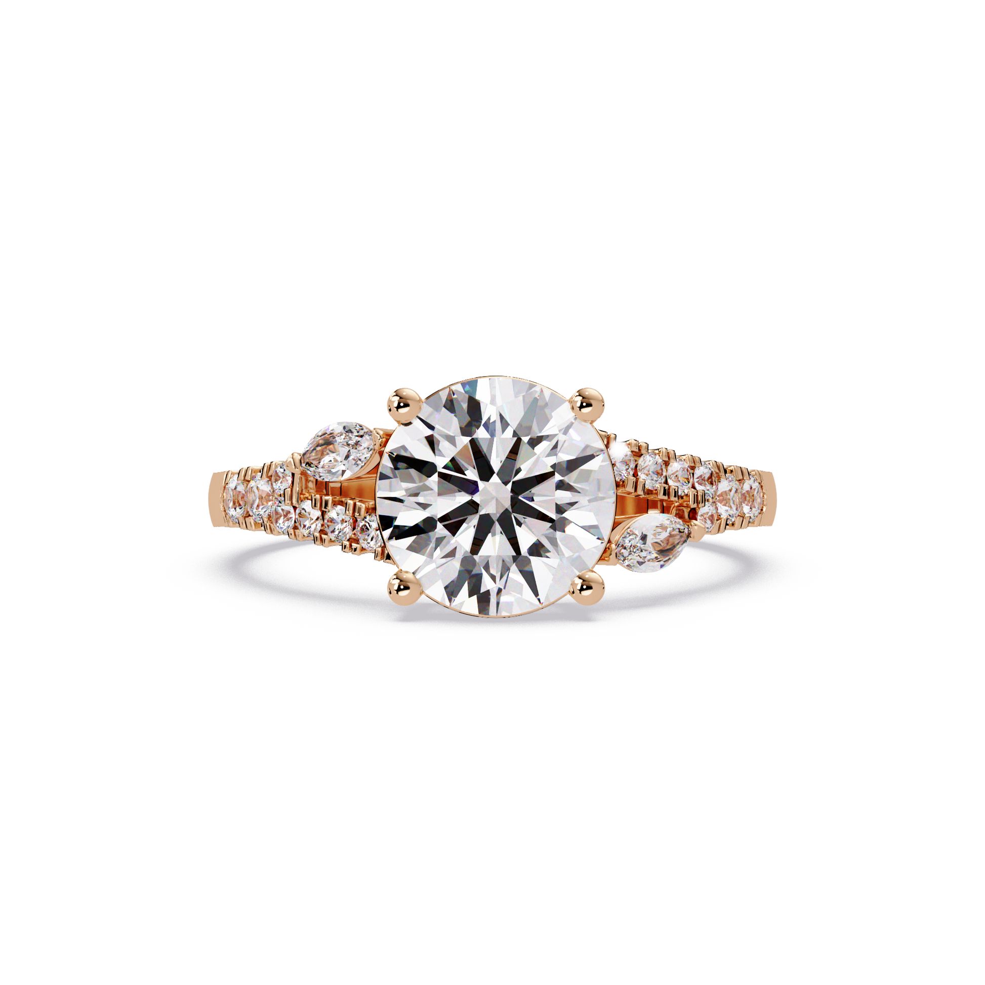 Round Cut Lab Grown Diamond Engagement Ring