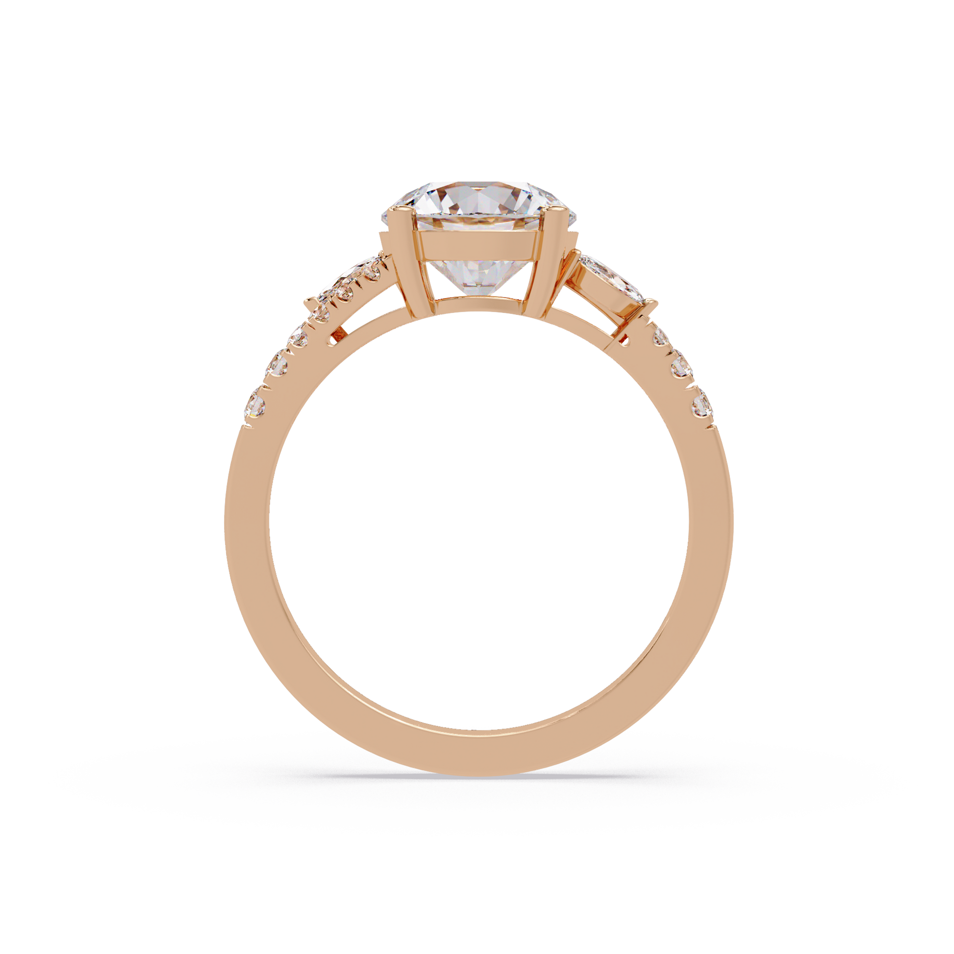 Round Cut Lab Grown Diamond Engagement Ring
