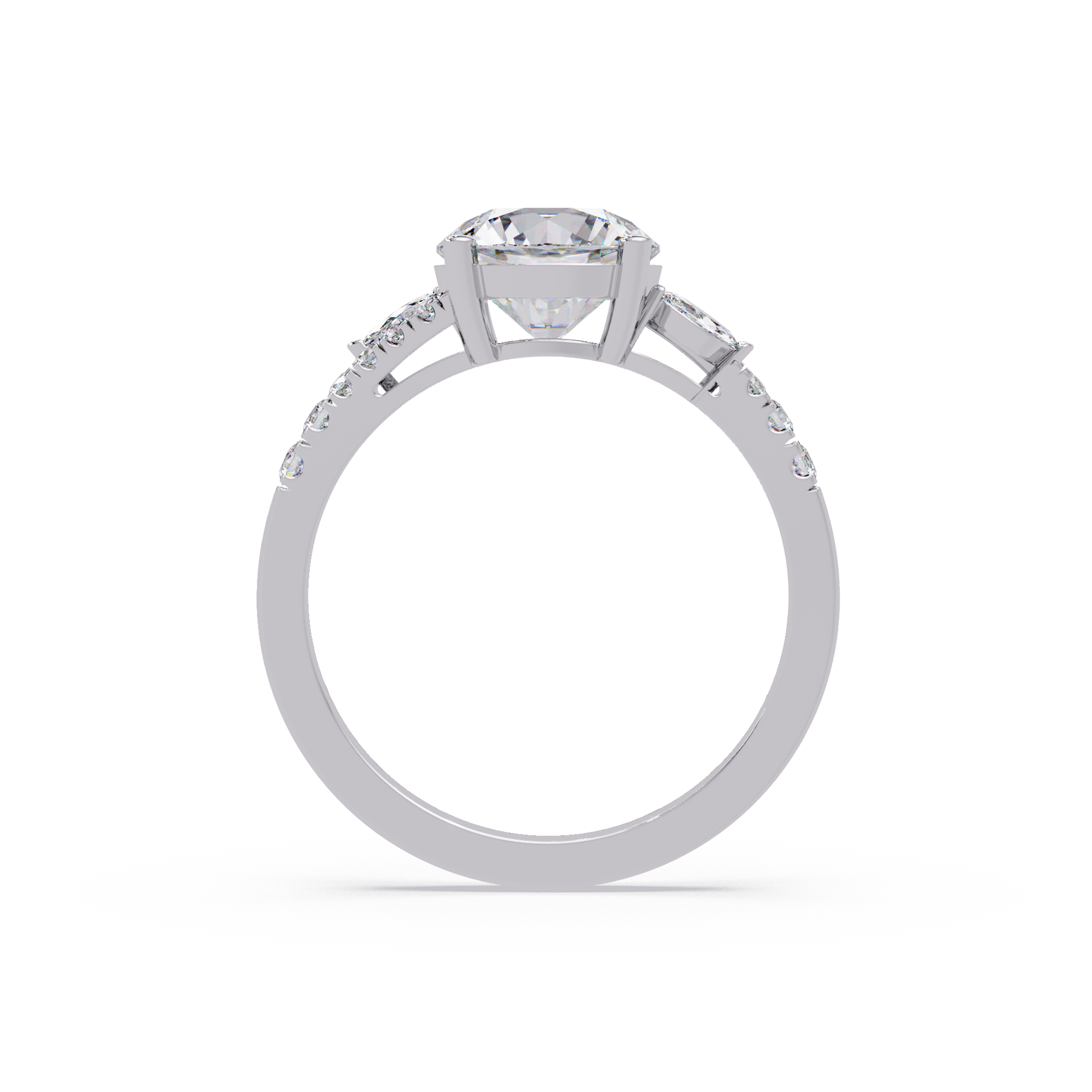 Round Cut Lab Grown Diamond Engagement Ring