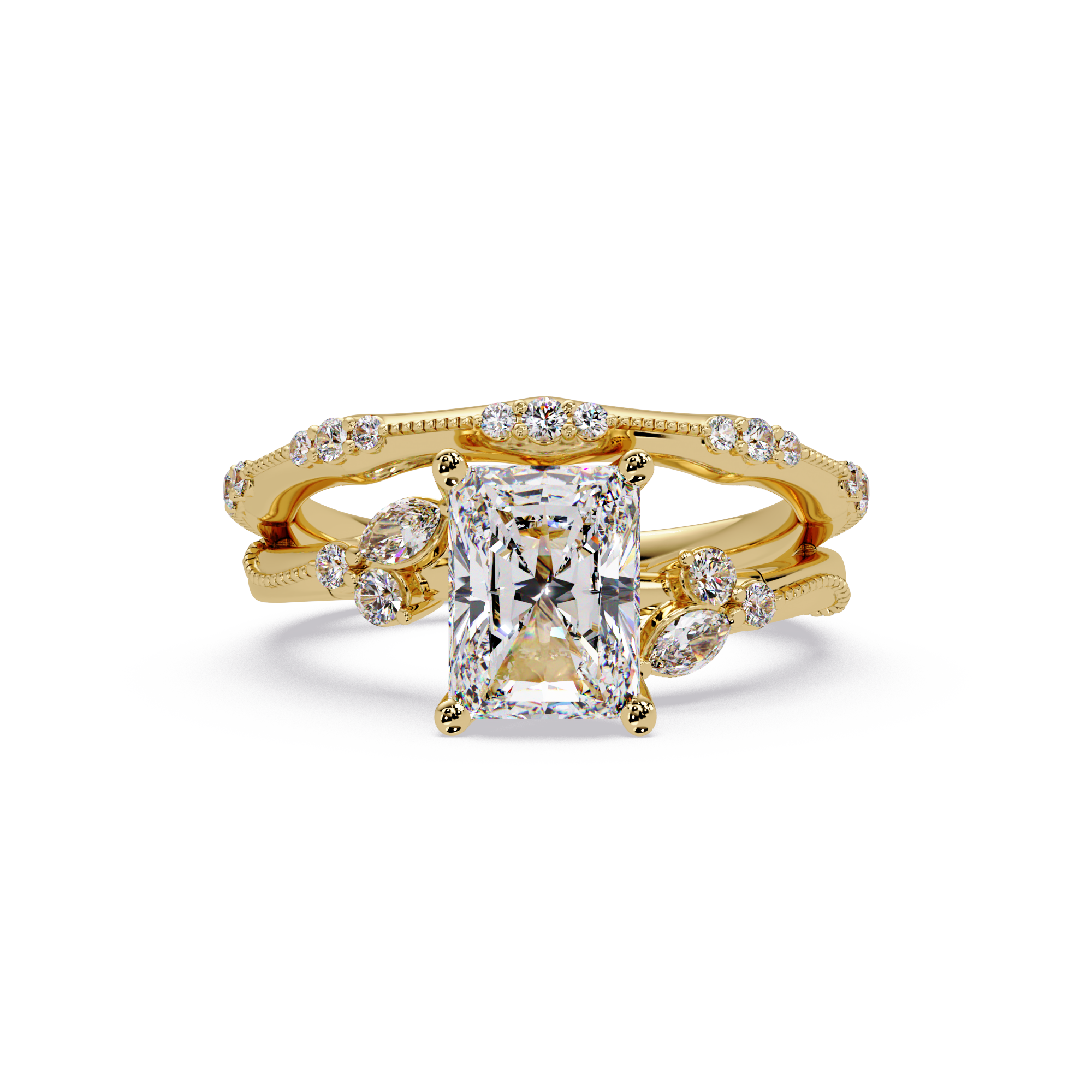 Radiant Cut Lab Grown Diamond Engagement Ring
