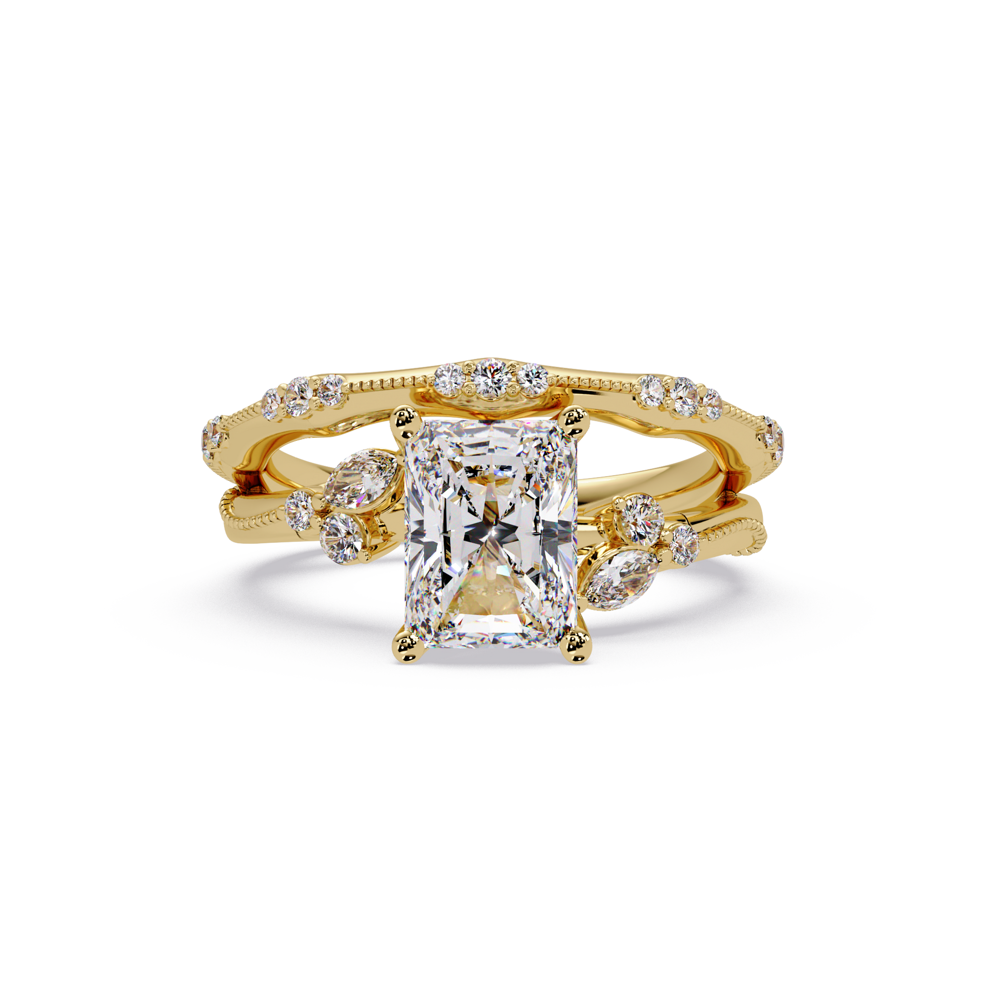 Radiant Cut Lab Grown Diamond Engagement Ring
