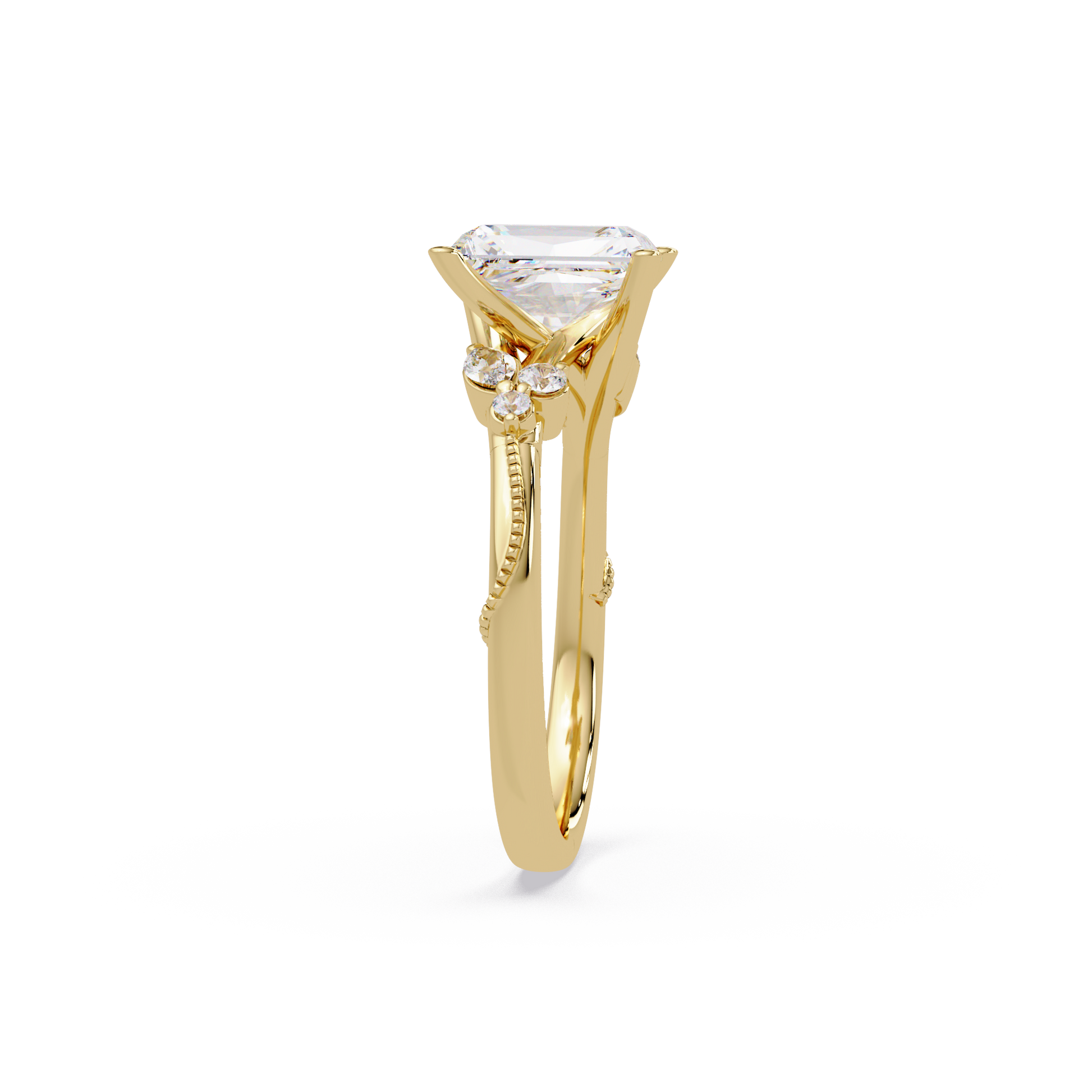 Radiant Cut Lab Grown Diamond Engagement Ring