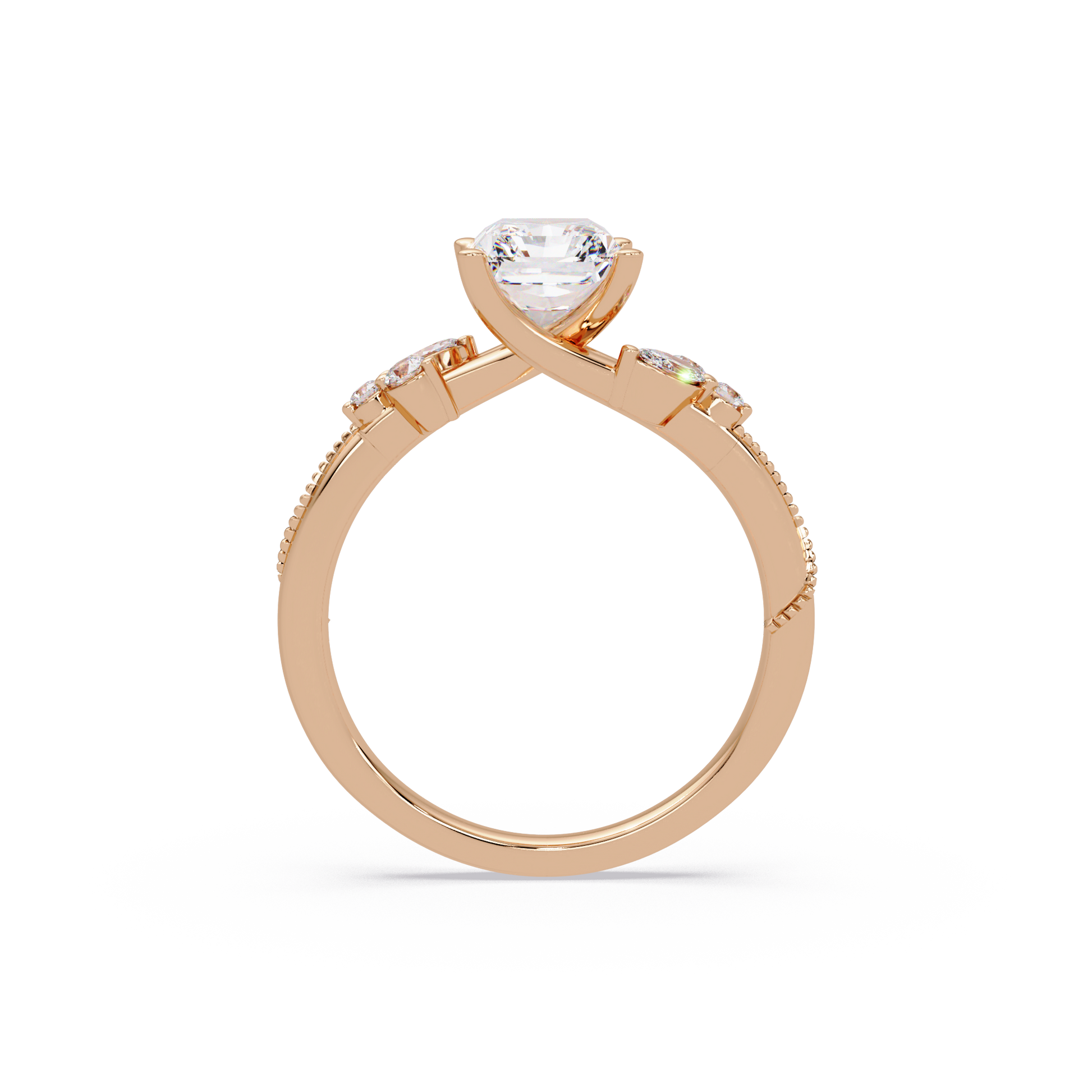 Radiant Cut Lab Grown Diamond Engagement Ring