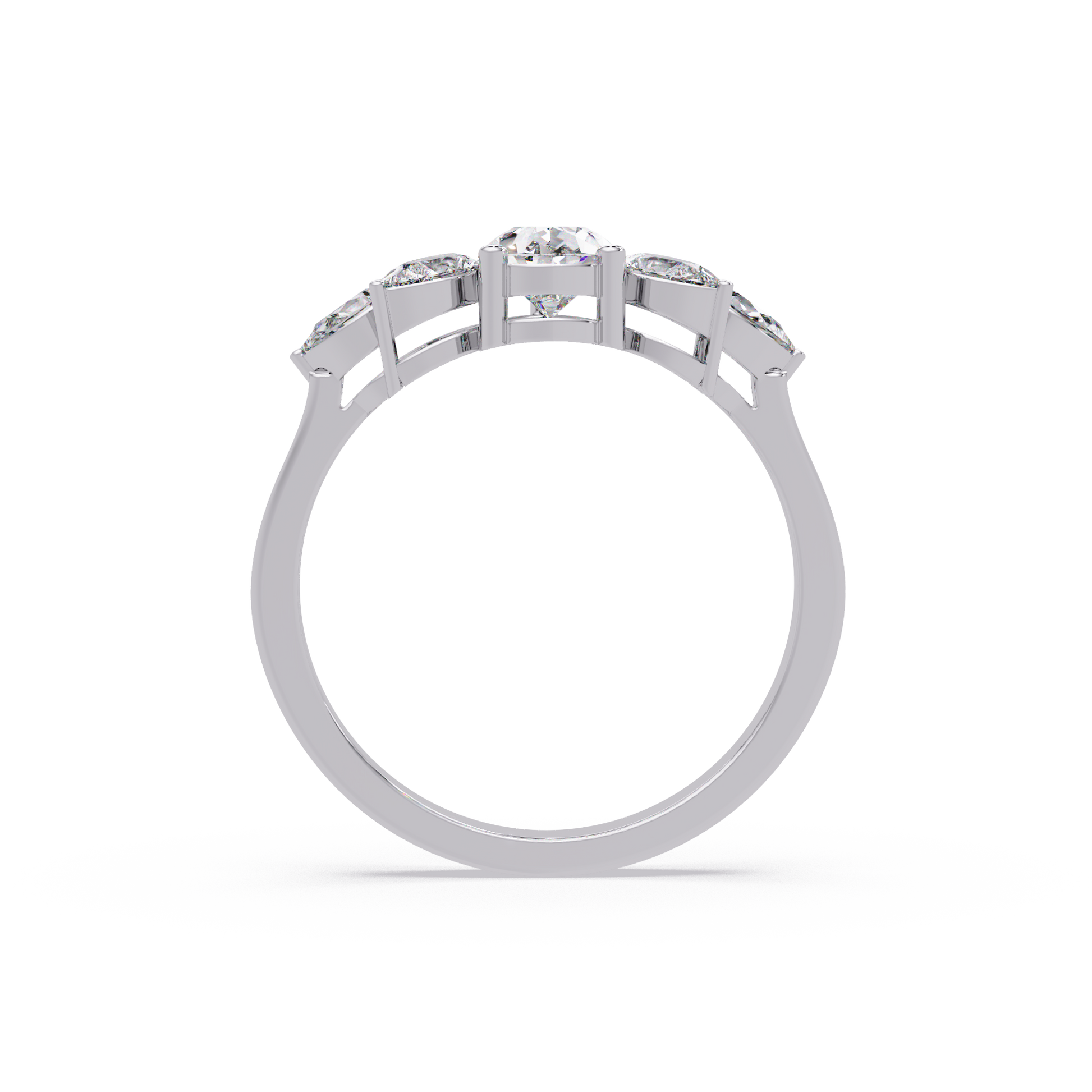 Pear Cut Lab Grown Diamond Engagement Ring
