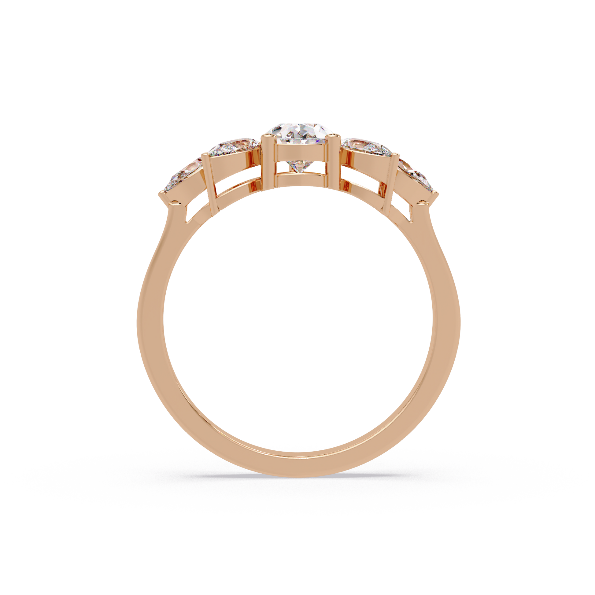 Pear Cut Lab Grown Diamond Engagement Ring