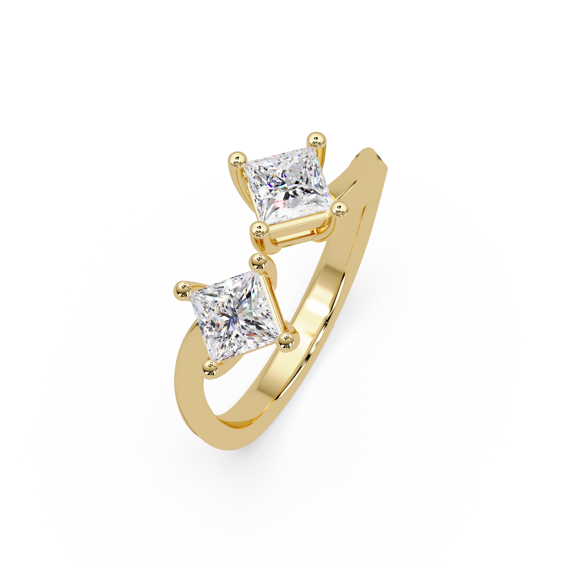 Princess Cut Lab Grown Diamond Engagement Ring