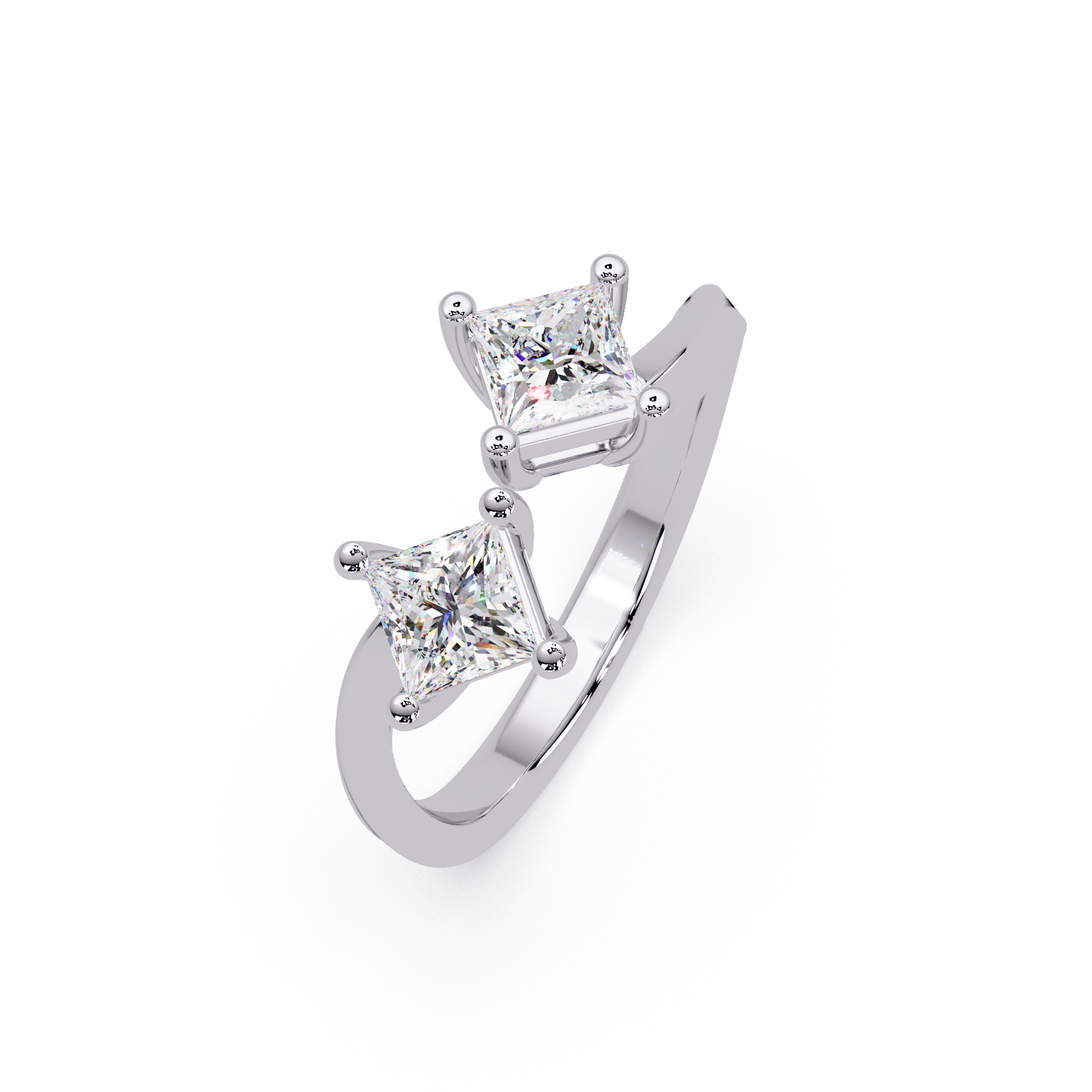 Princess Cut Lab Grown Diamond Engagement Ring