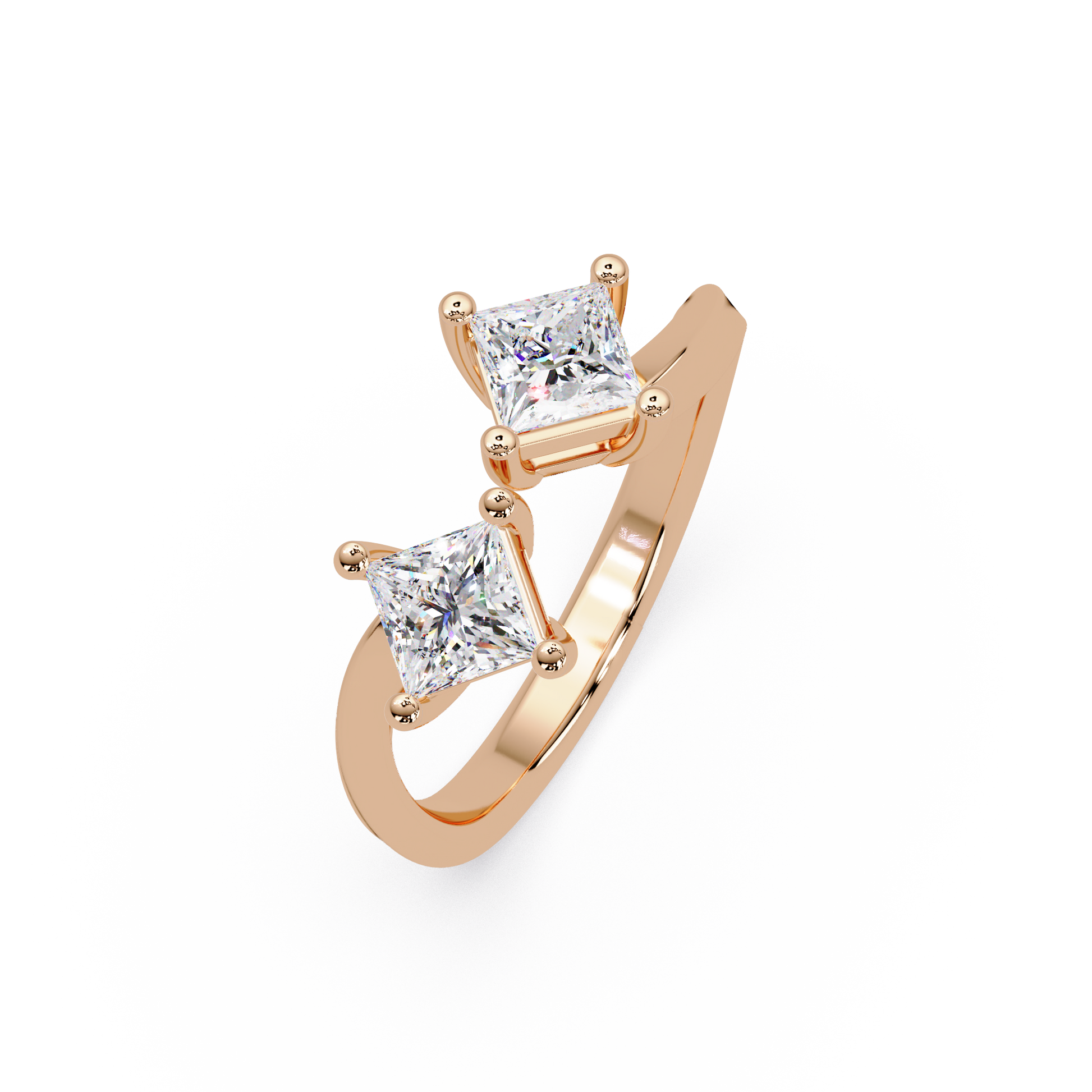 Princess Cut Lab Grown Diamond Engagement Ring