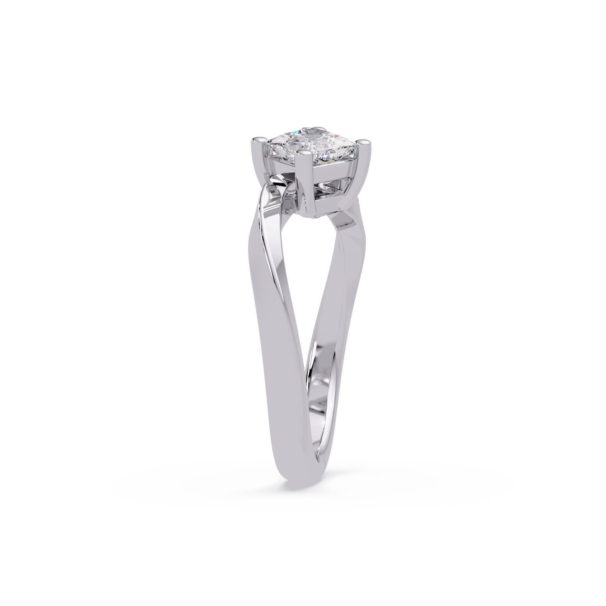Princess Cut Lab Grown Diamond Engagement Ring