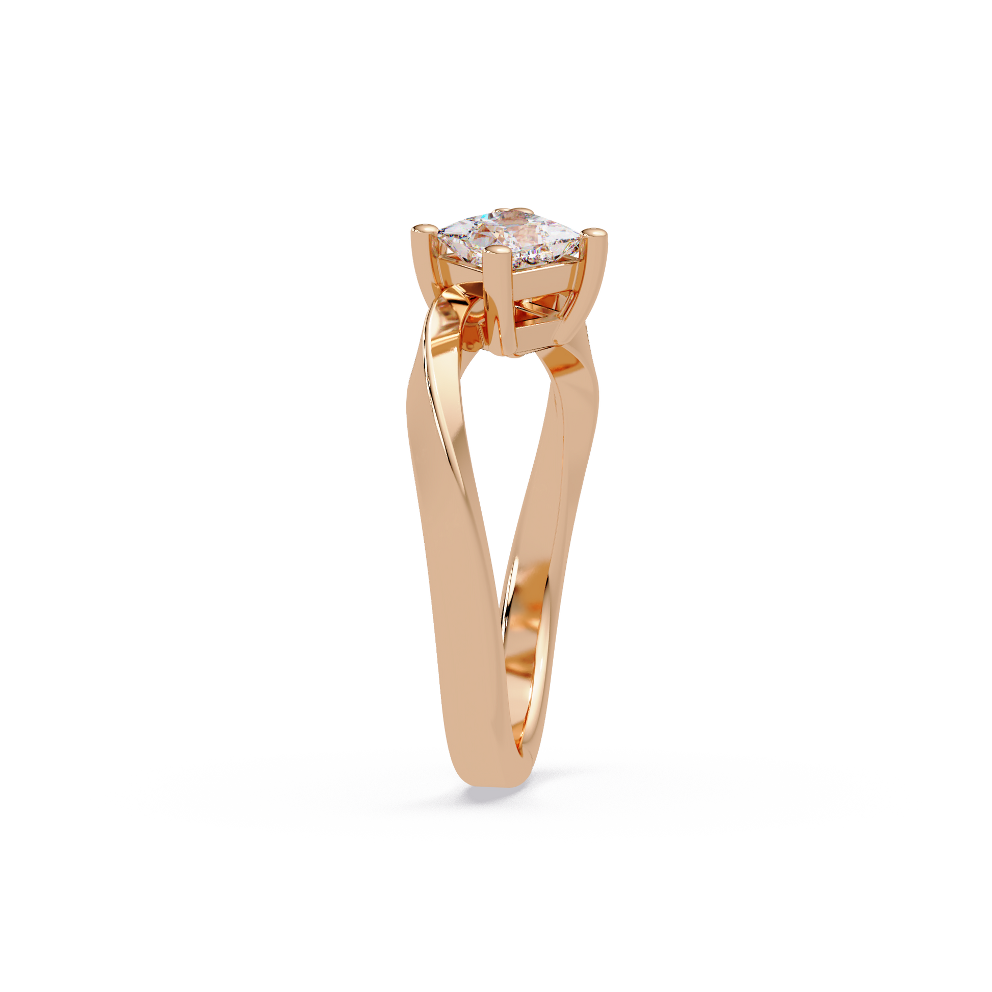 Princess Cut Lab Grown Diamond Engagement Ring