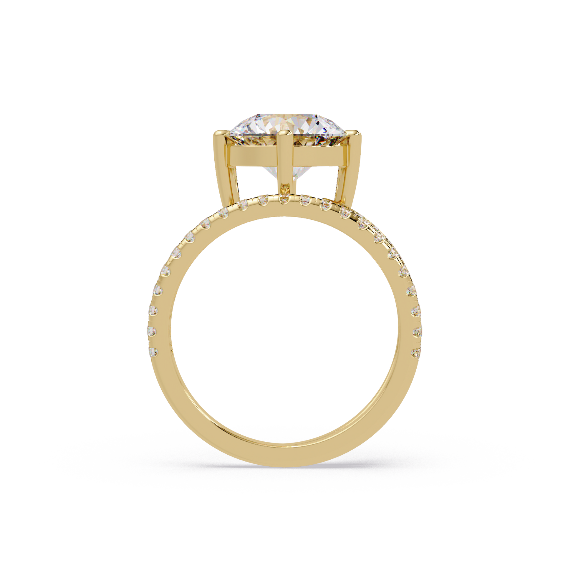Round Cut Lab Grown Diamond Engagement Ring