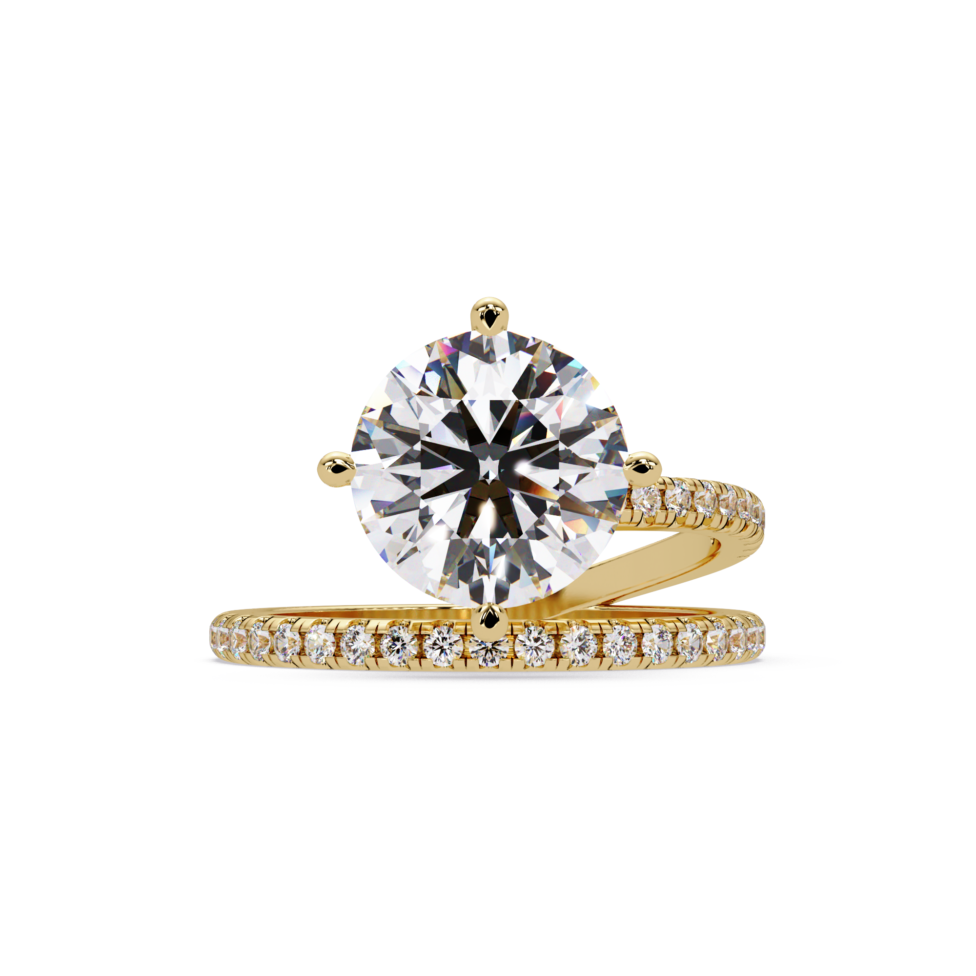 Round Cut Lab Grown Diamond Engagement Ring