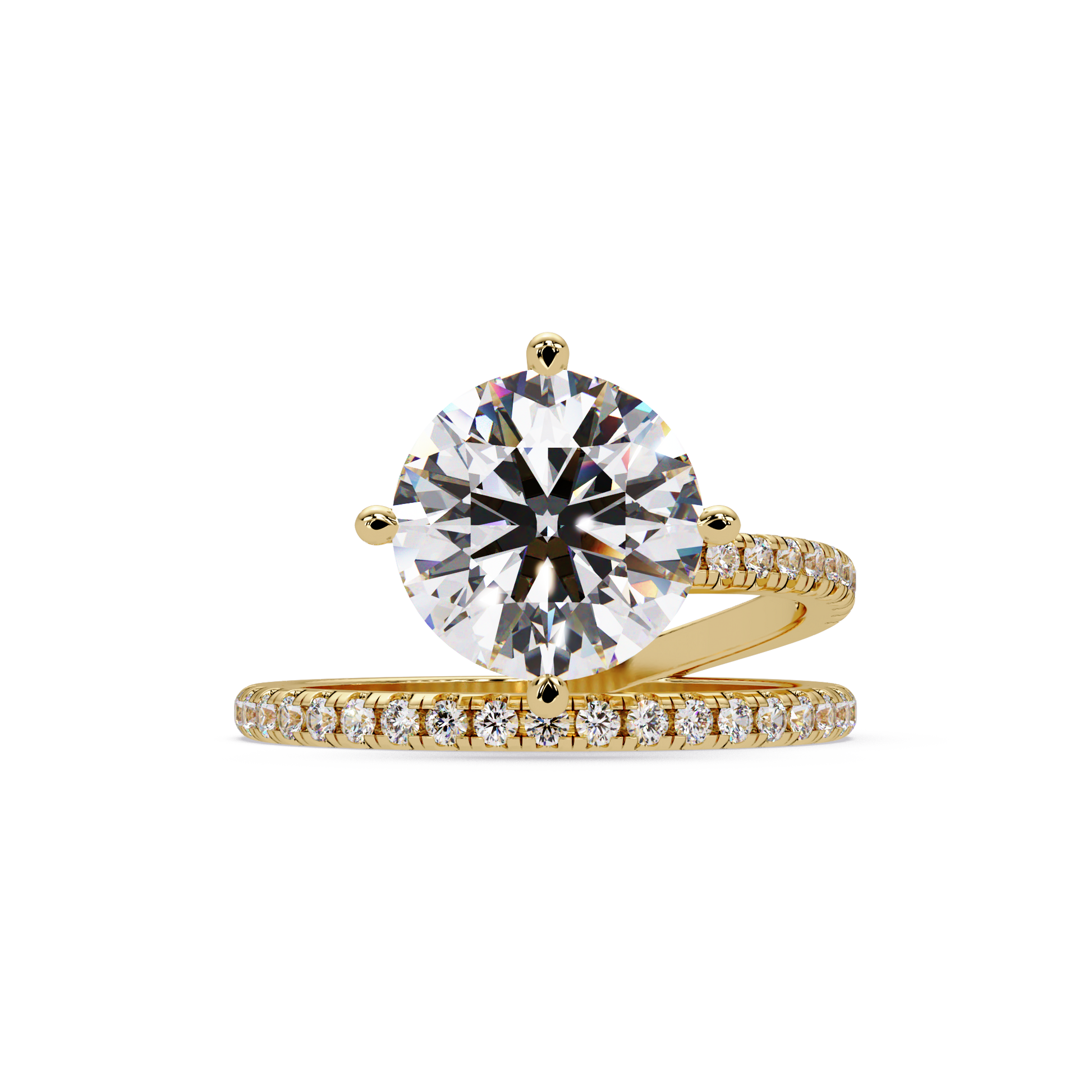 Round Cut Lab Grown Diamond Engagement Ring