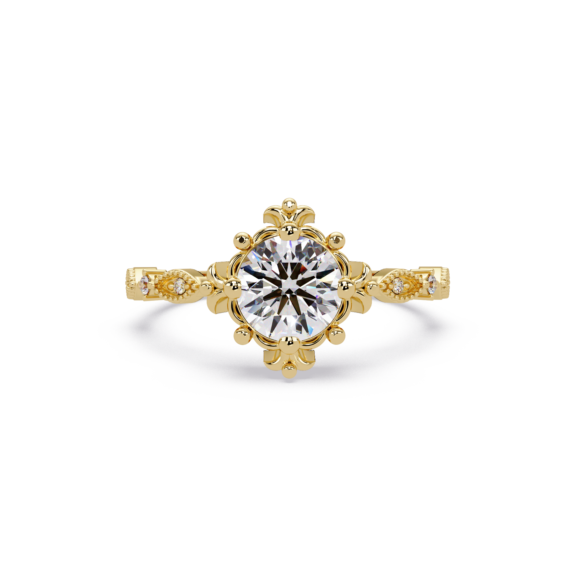 Round Cut Lab Grown Diamond Engagement Ring