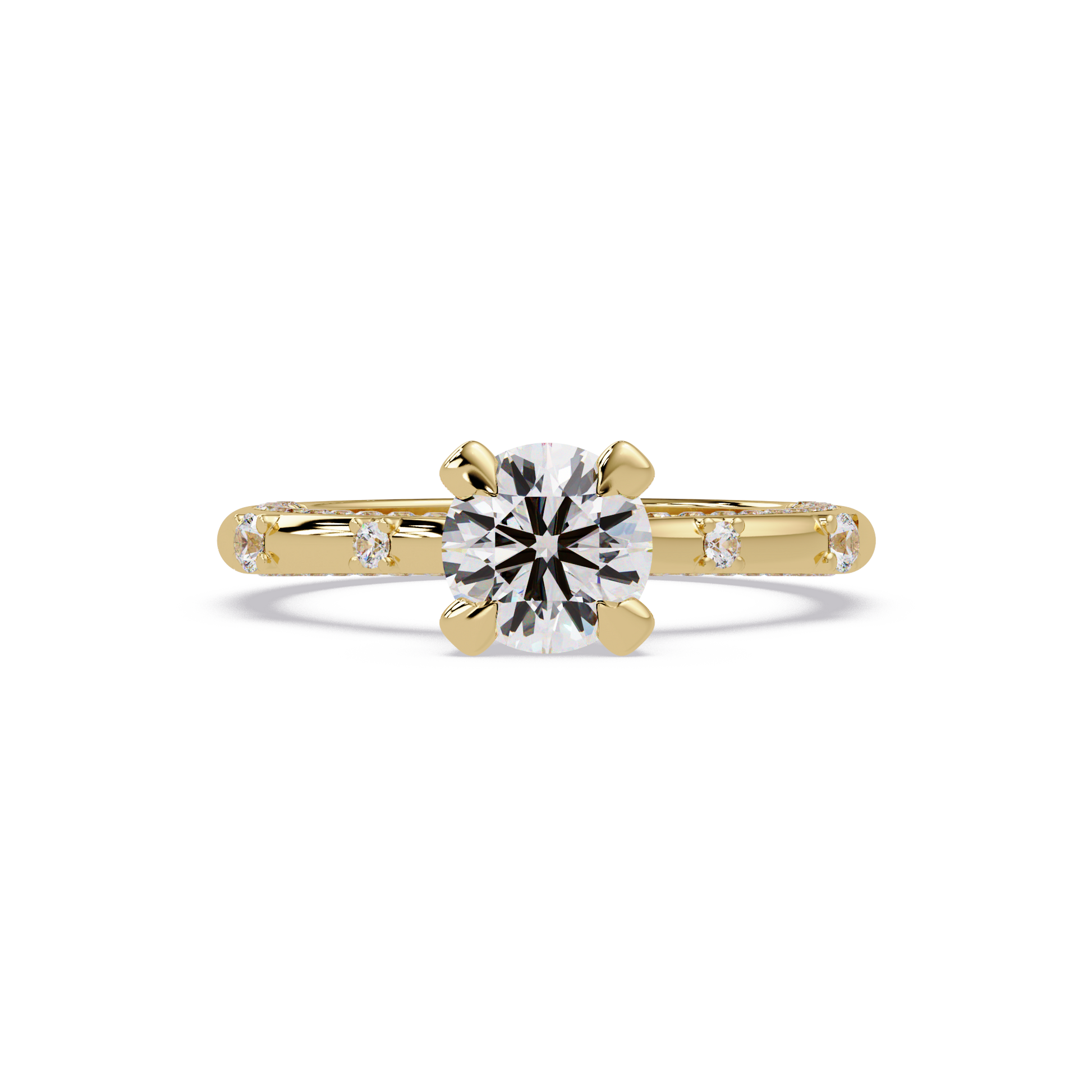 Round Cut Lab Grown Diamond Engagement Ring