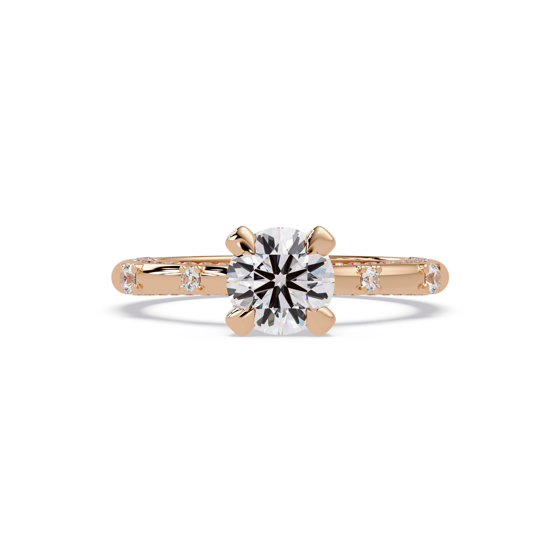 Round Cut Lab Grown Diamond Engagement Ring