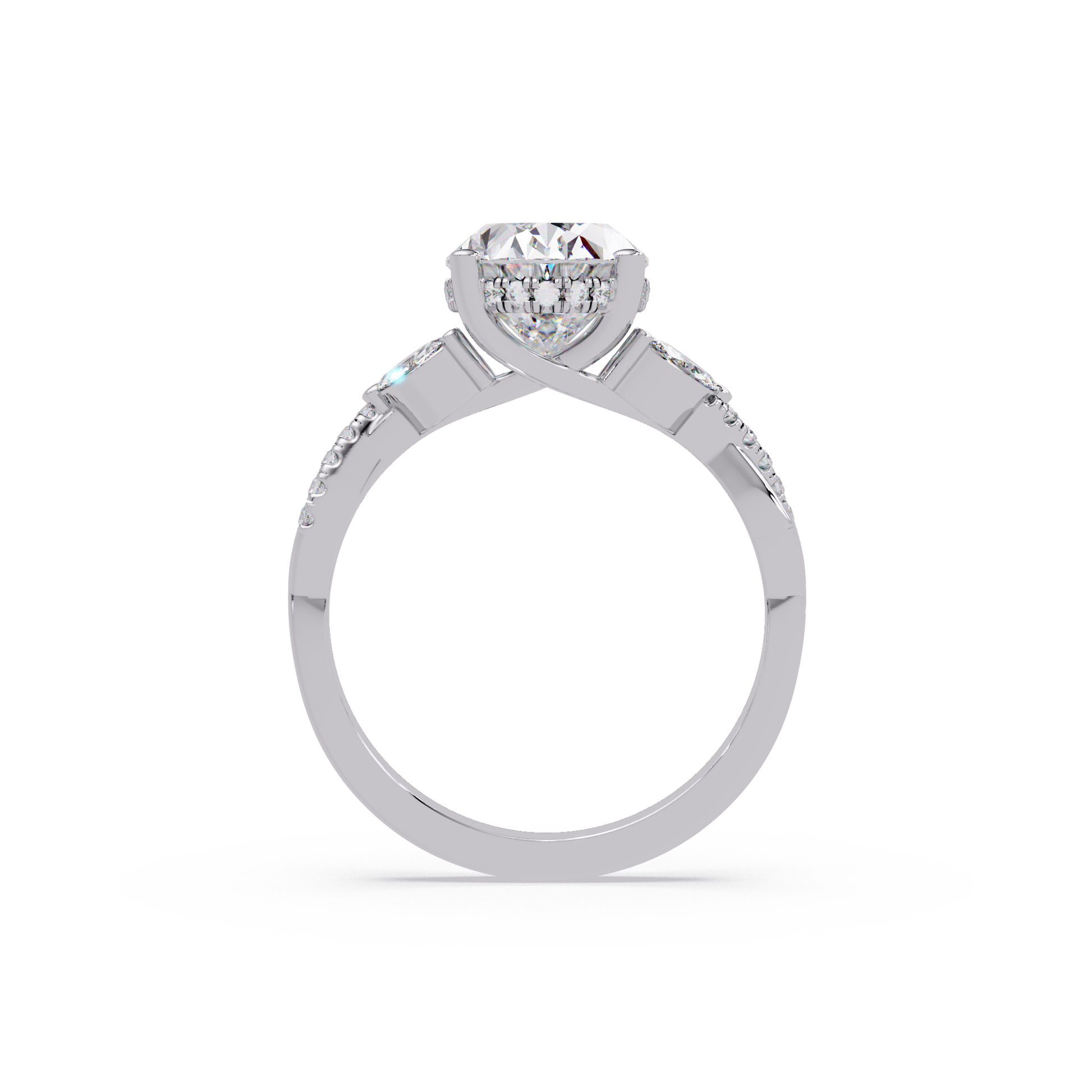Oval Cut Lab Grown Diamond Engagement Ring