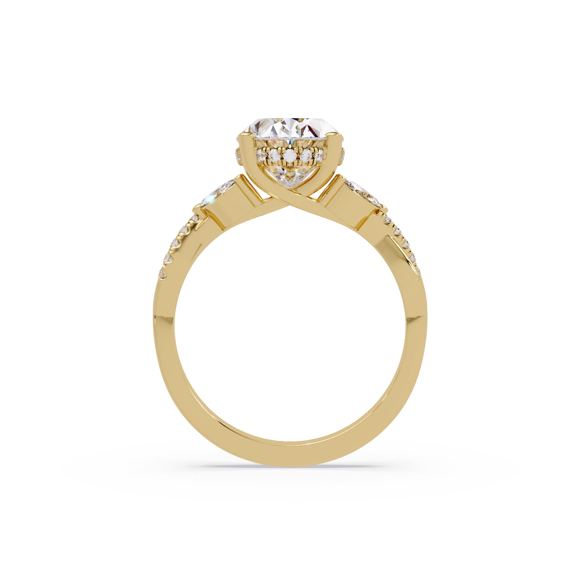 Oval Cut Lab Grown Diamond Engagement Ring