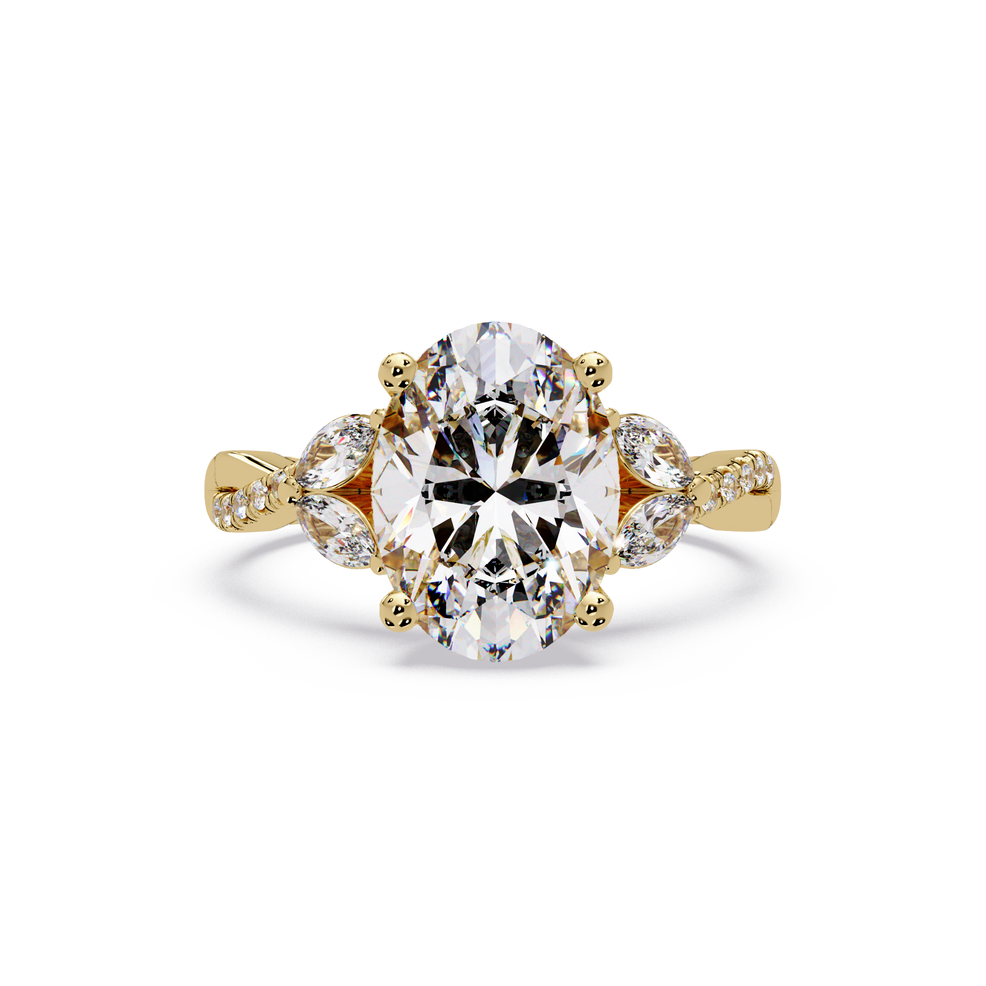 Oval Cut Lab Grown Diamond Engagement Ring